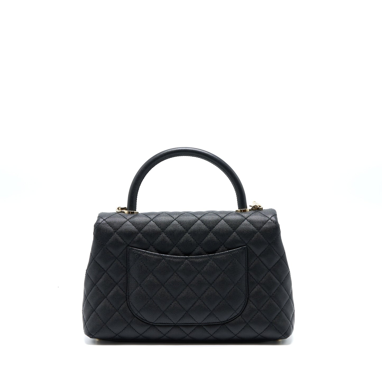Chanel Medium Coco Handle Caviar Black L