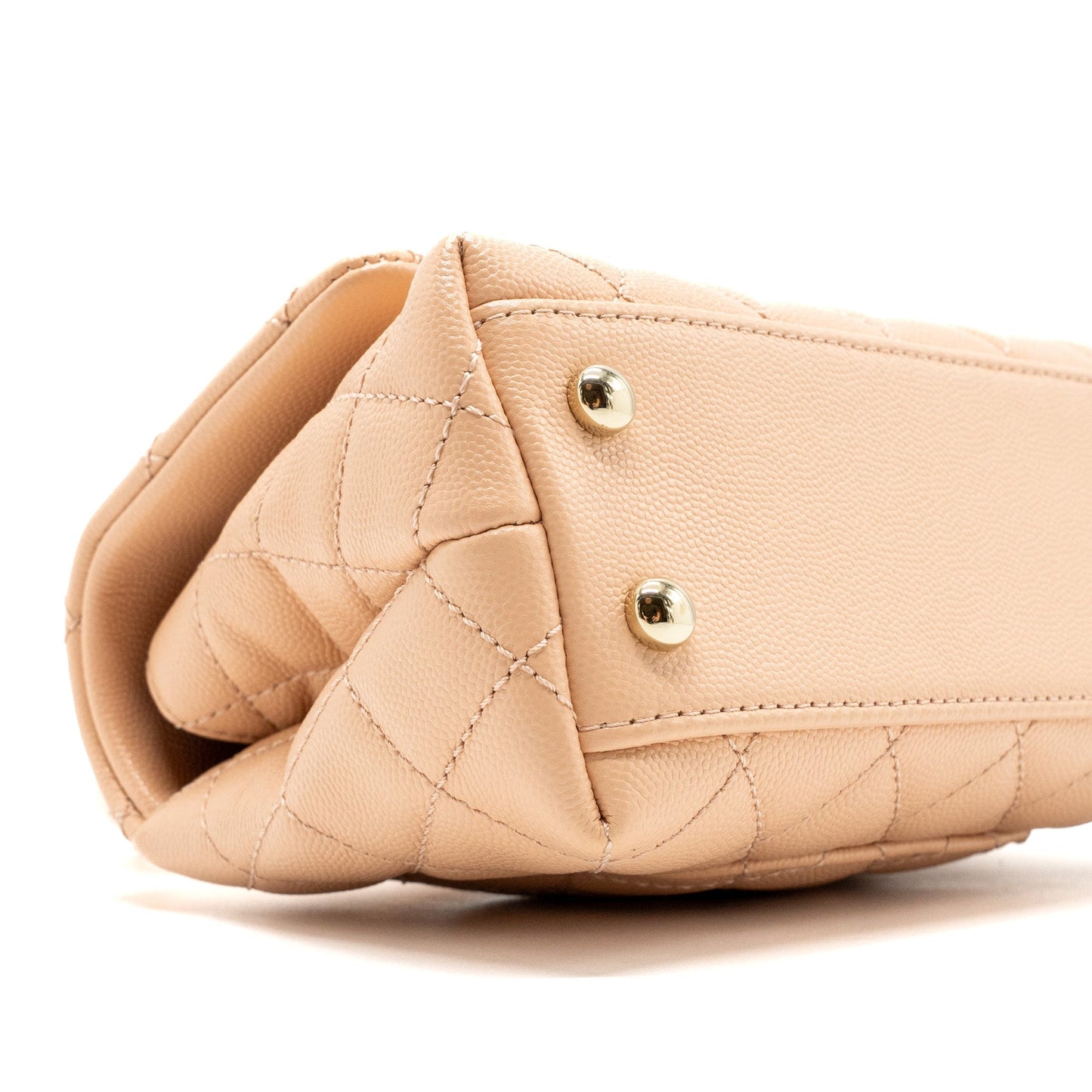 Chanel Mini Coco Handle Caviar Beige L