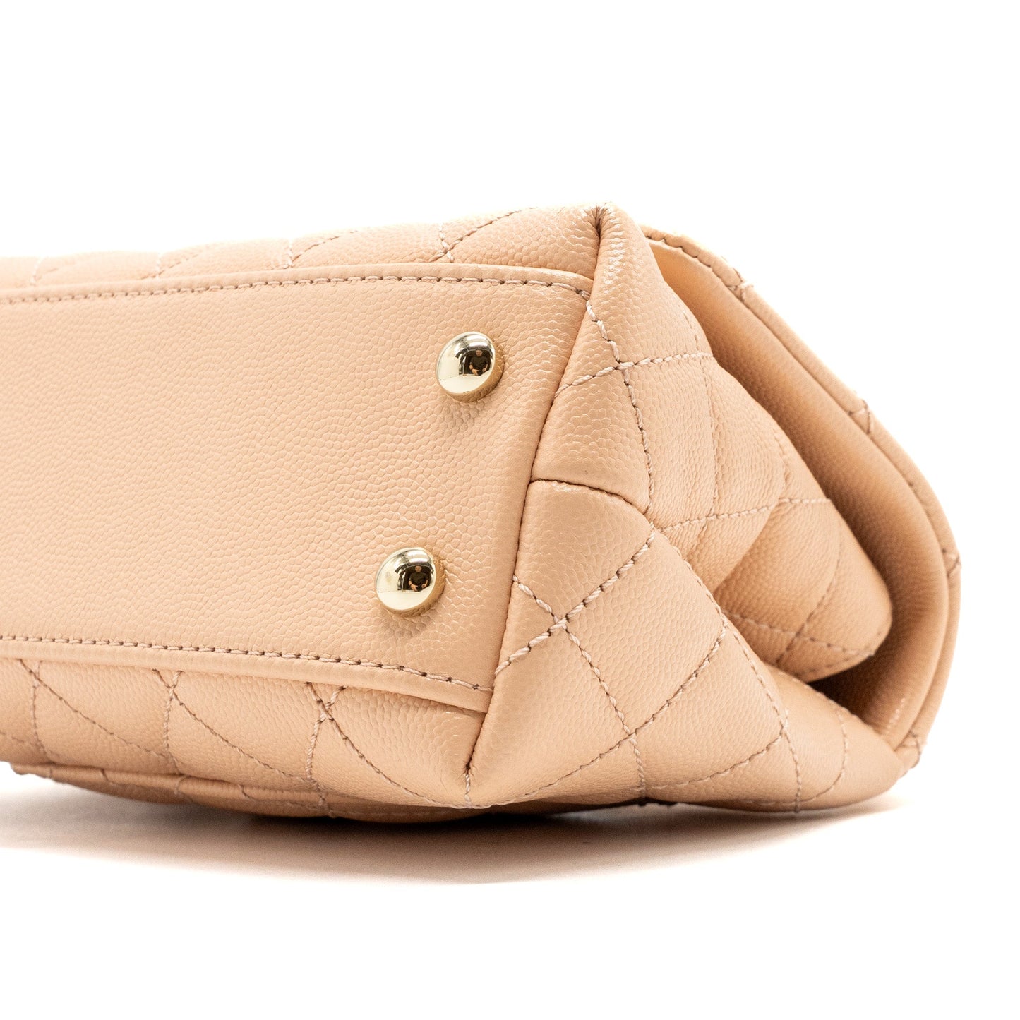 Chanel Mini Coco Handle Caviar Beige L
