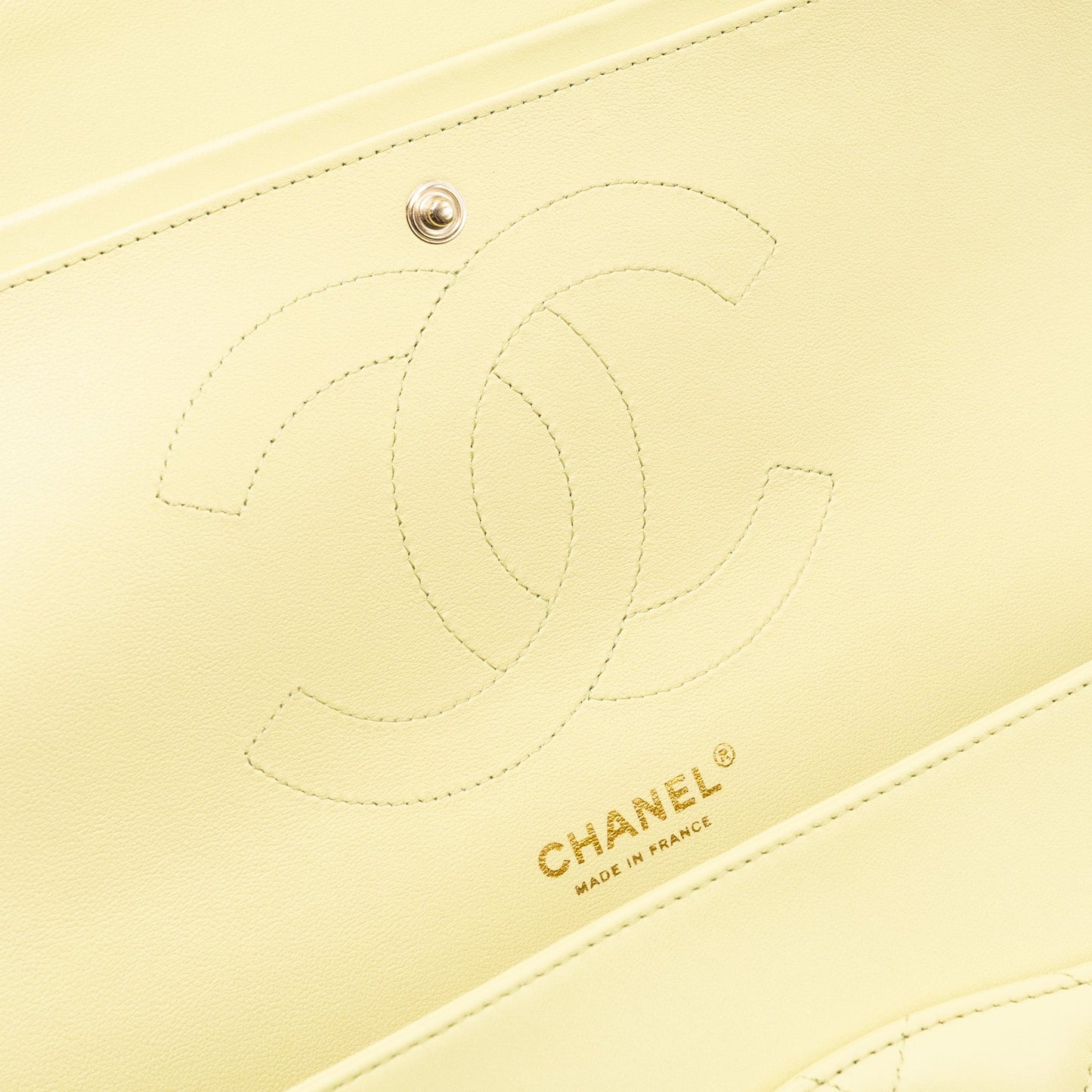 Chanel 23C jumbo classic double flap bag lambskin light green L (microchip)