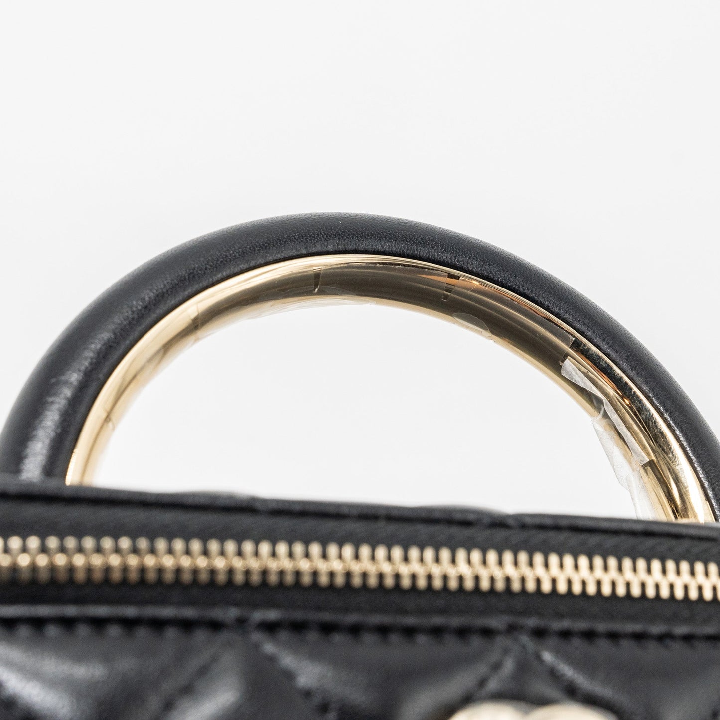 Chanel Top Handle Long Vanity Case Lambskin Black L (Microchip)