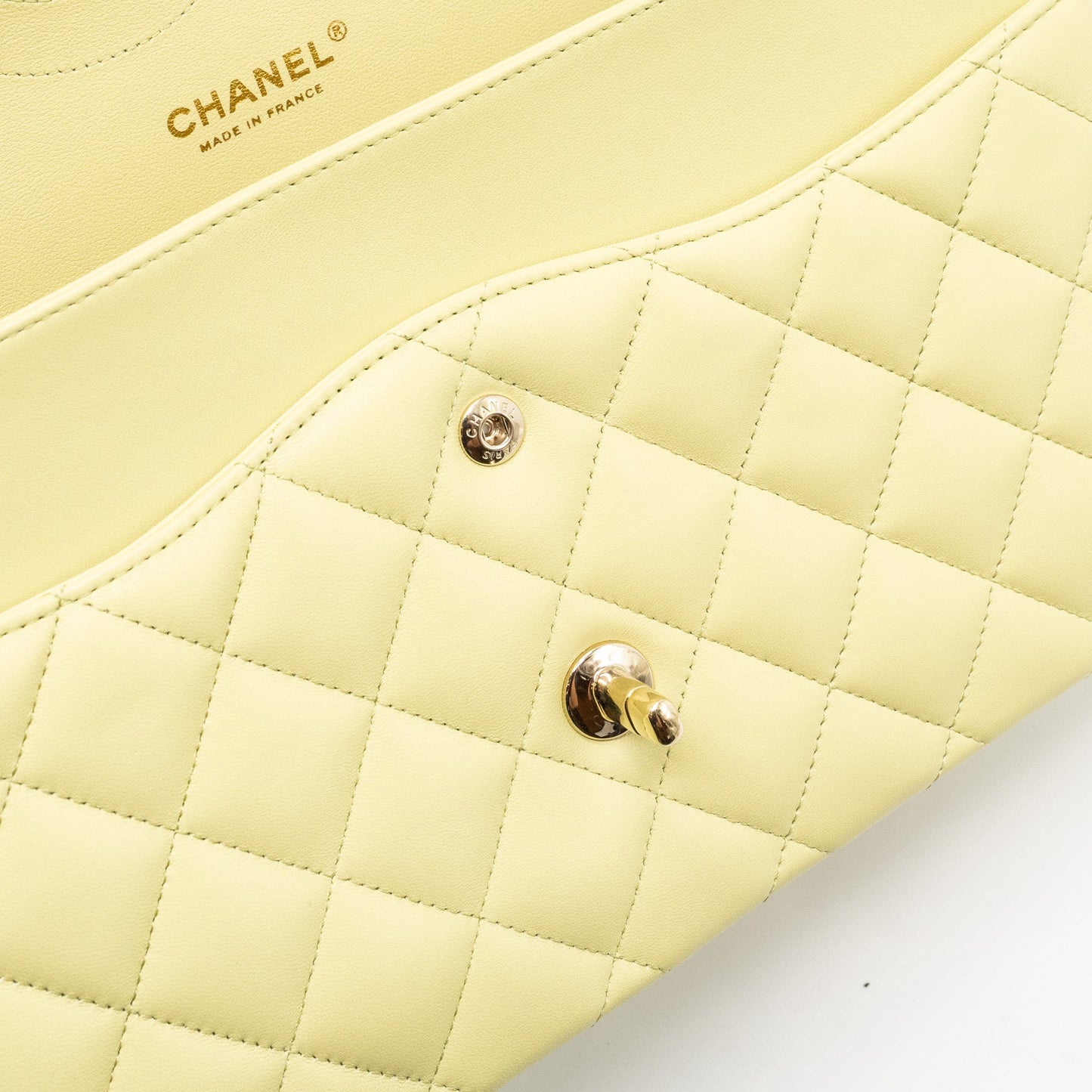 Chanel 23C jumbo classic double flap bag lambskin light green L (microchip)