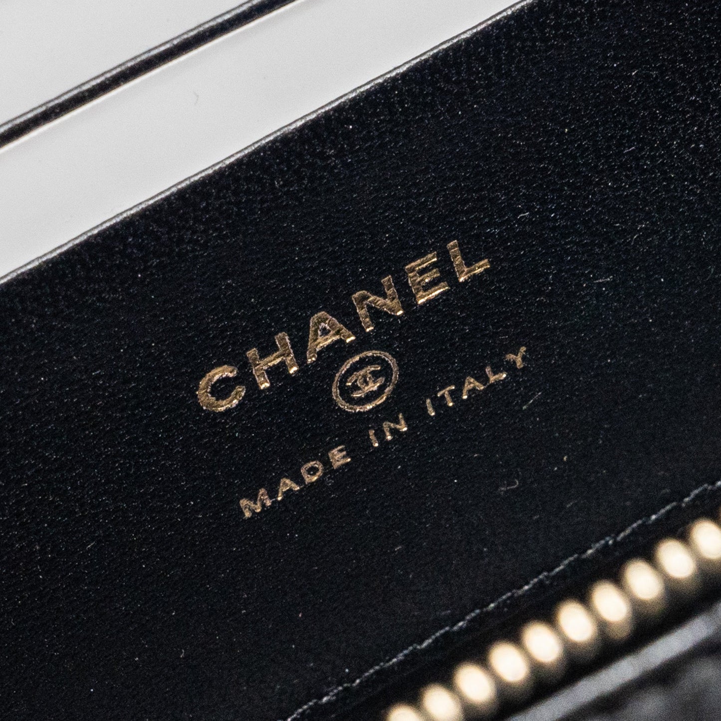 Chanel Top Handle Long Vanity Case Lambskin Black L (Microchip)