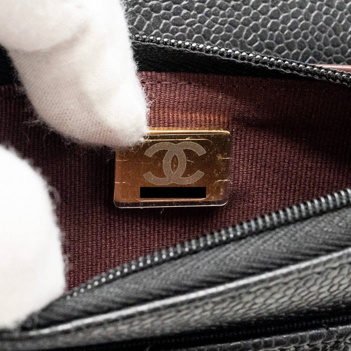 Chanel Classic Wallet on chain caviar black  (microchip)
