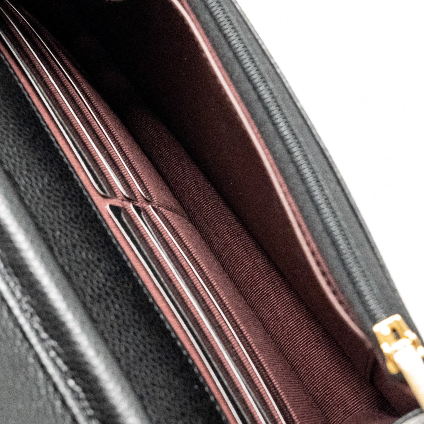 Chanel Classic Wallet on chain caviar black  (microchip)