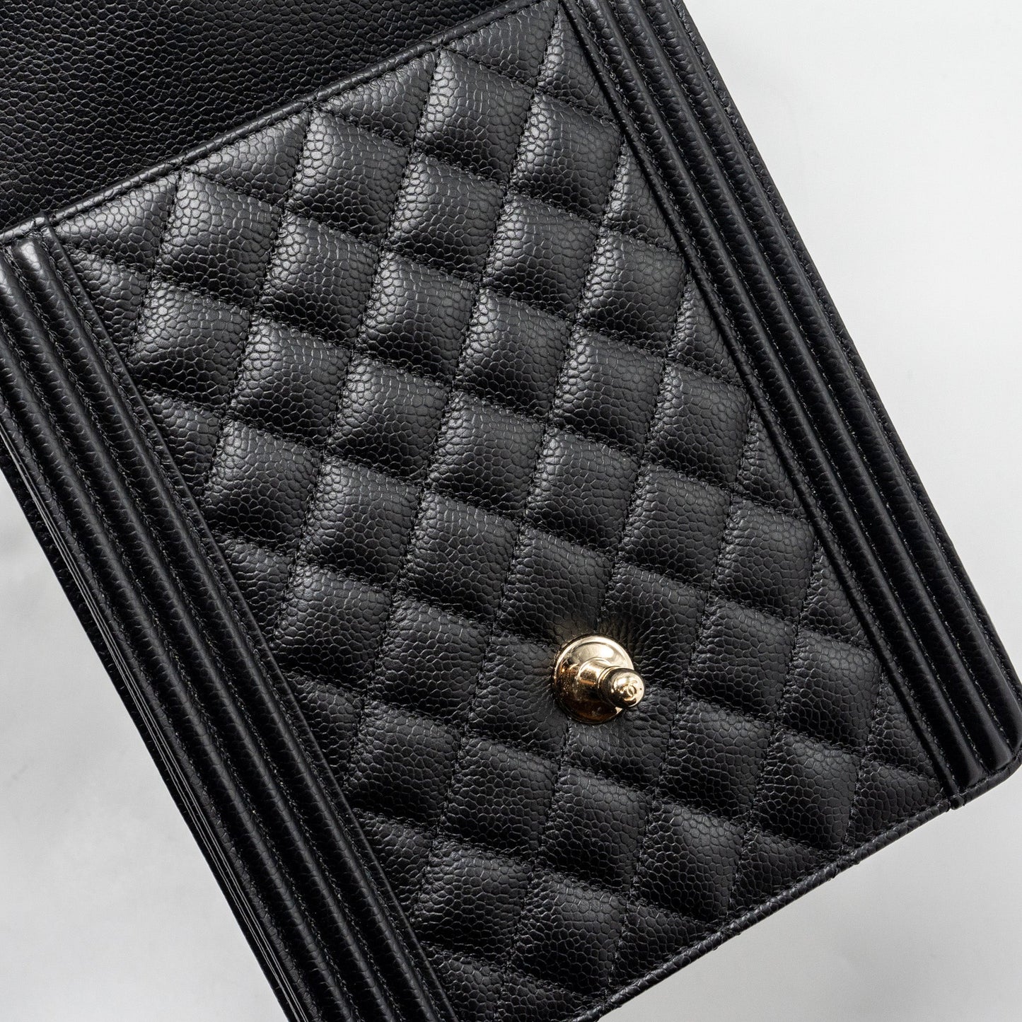 Chanel North South Boy Bag Caviar Black L