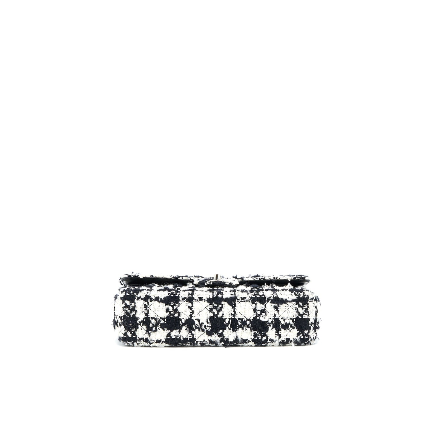 Chanel  Medium Classic Flap Bag Tweed Black And White