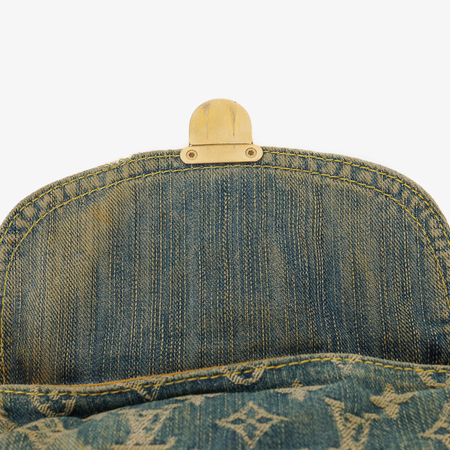 Louis Vuitton Blue Denim Mini Pleaty Monogram Bag