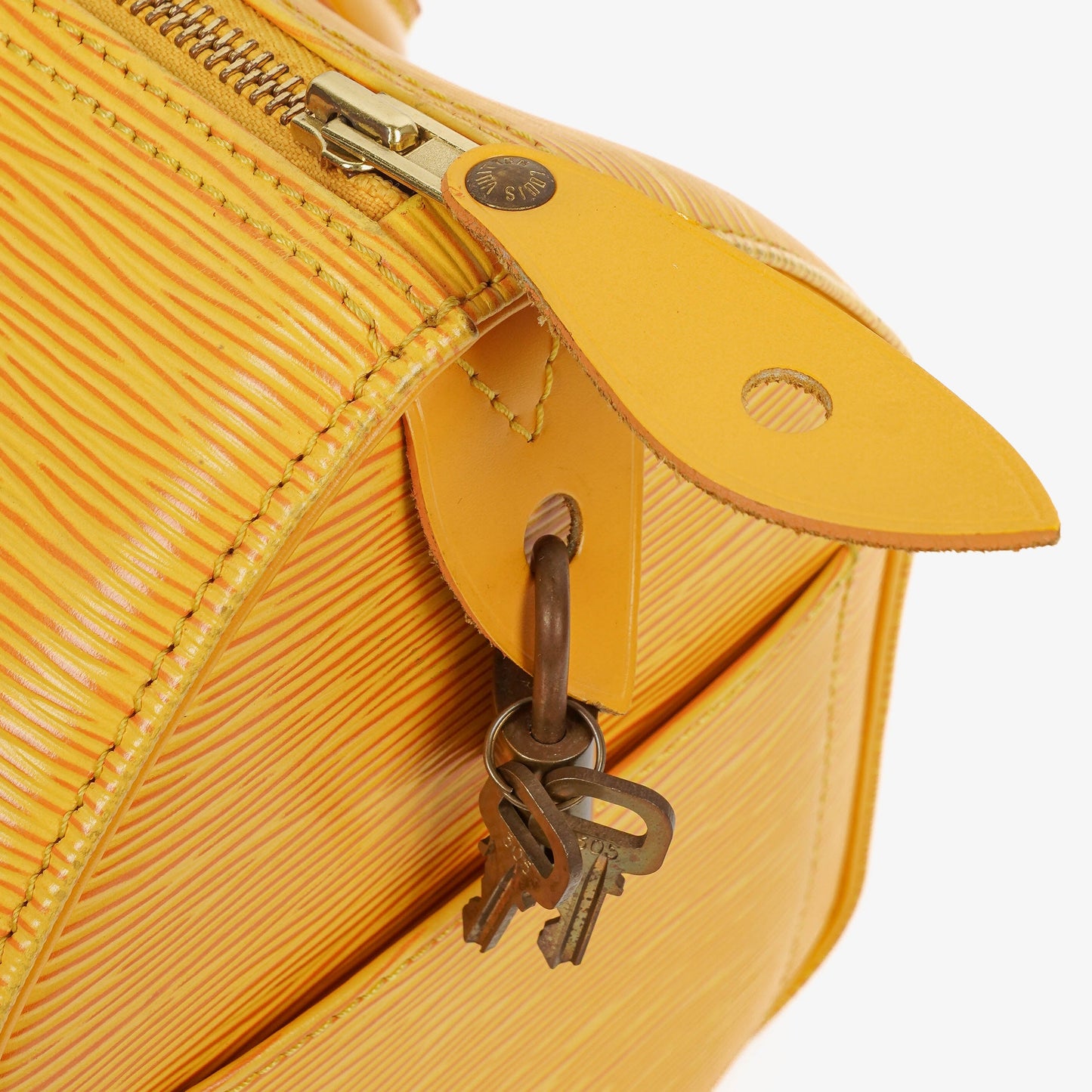 Louis Vuitton  25 Yellow EPI Leather Handbag