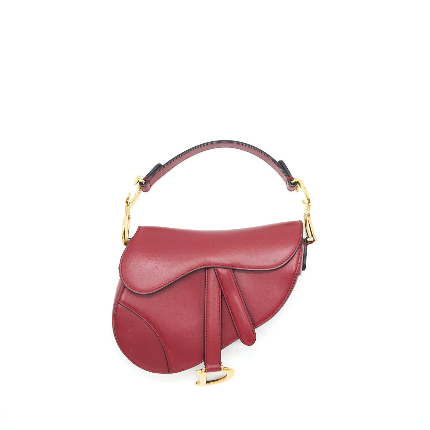 Dior Mini Dior Saddle Purse Red