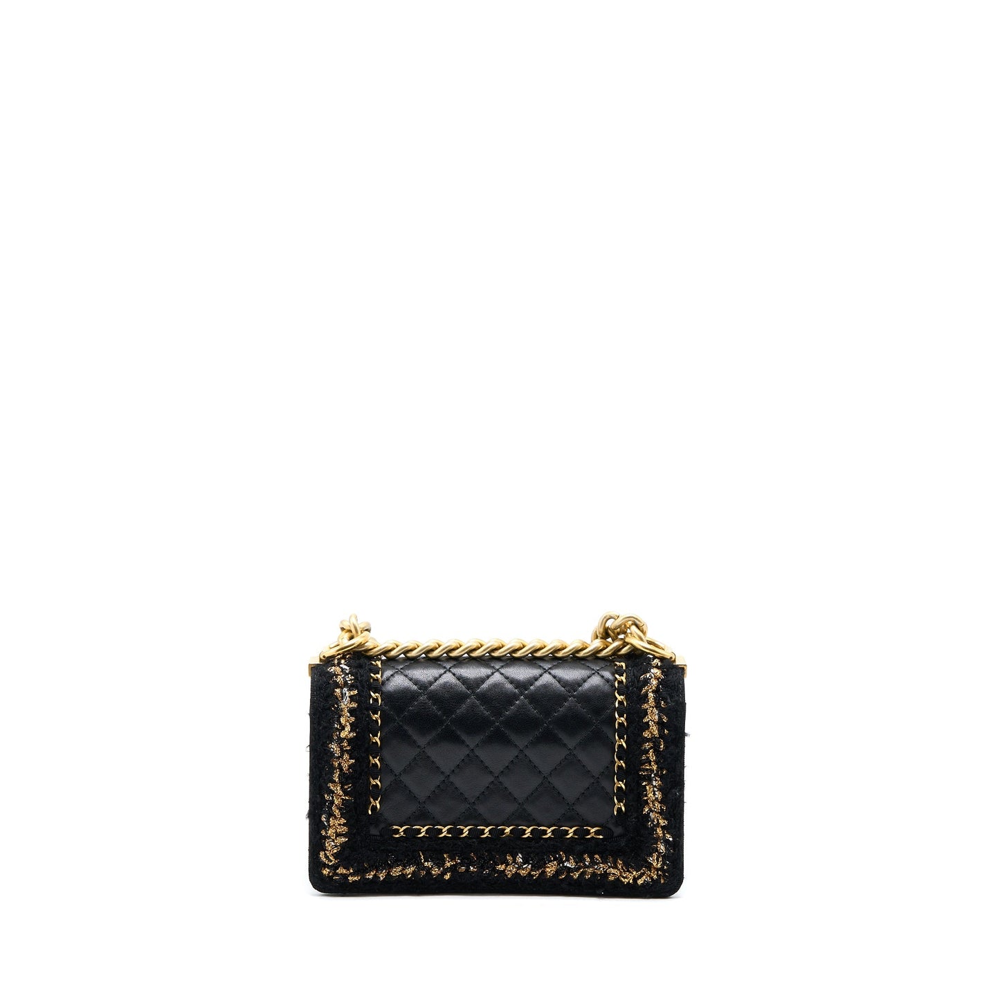 Chanel Small Jacket Boy Bag Lambskin/Tweed Black