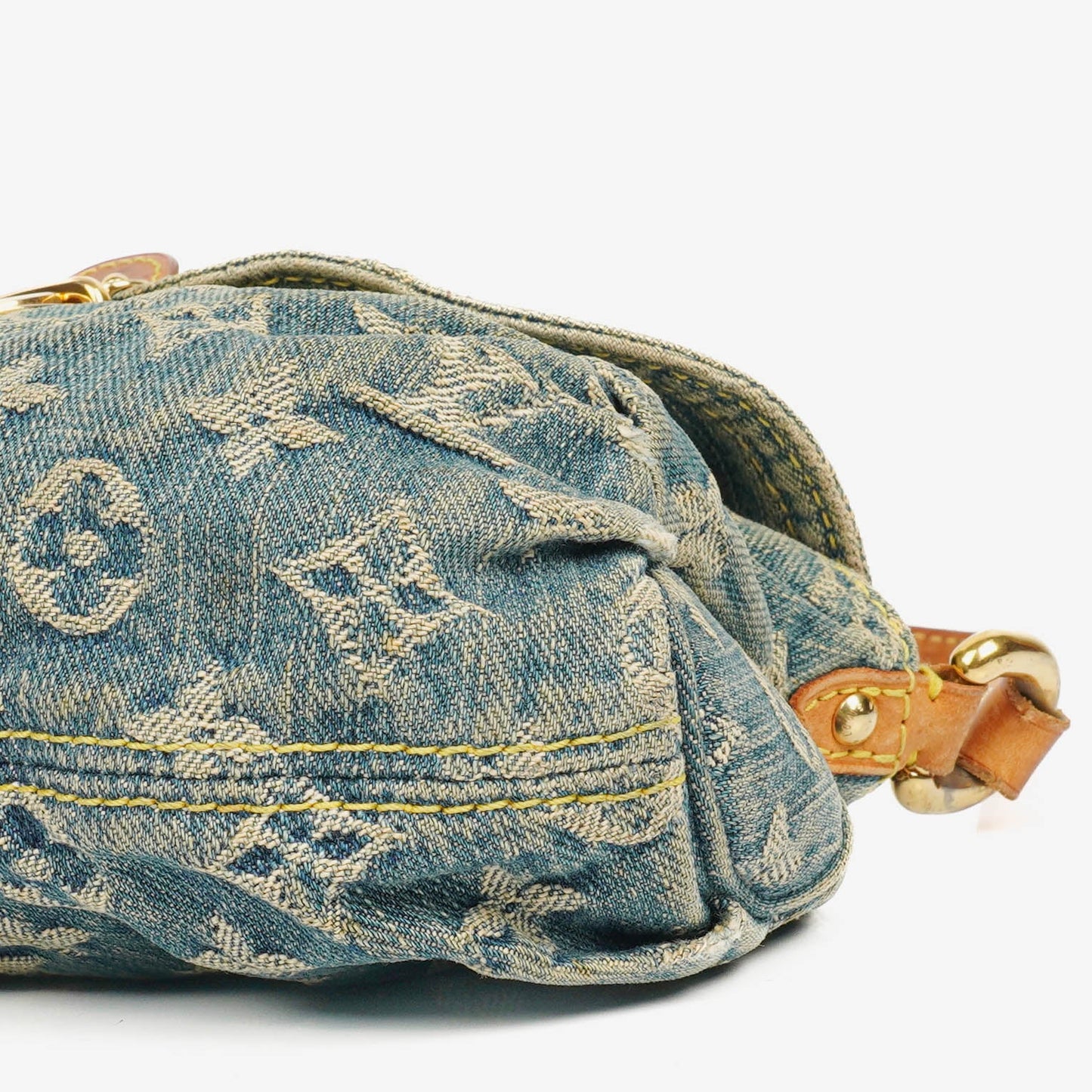Louis Vuitton Blue Denim Mini Pleaty Monogram Bag
