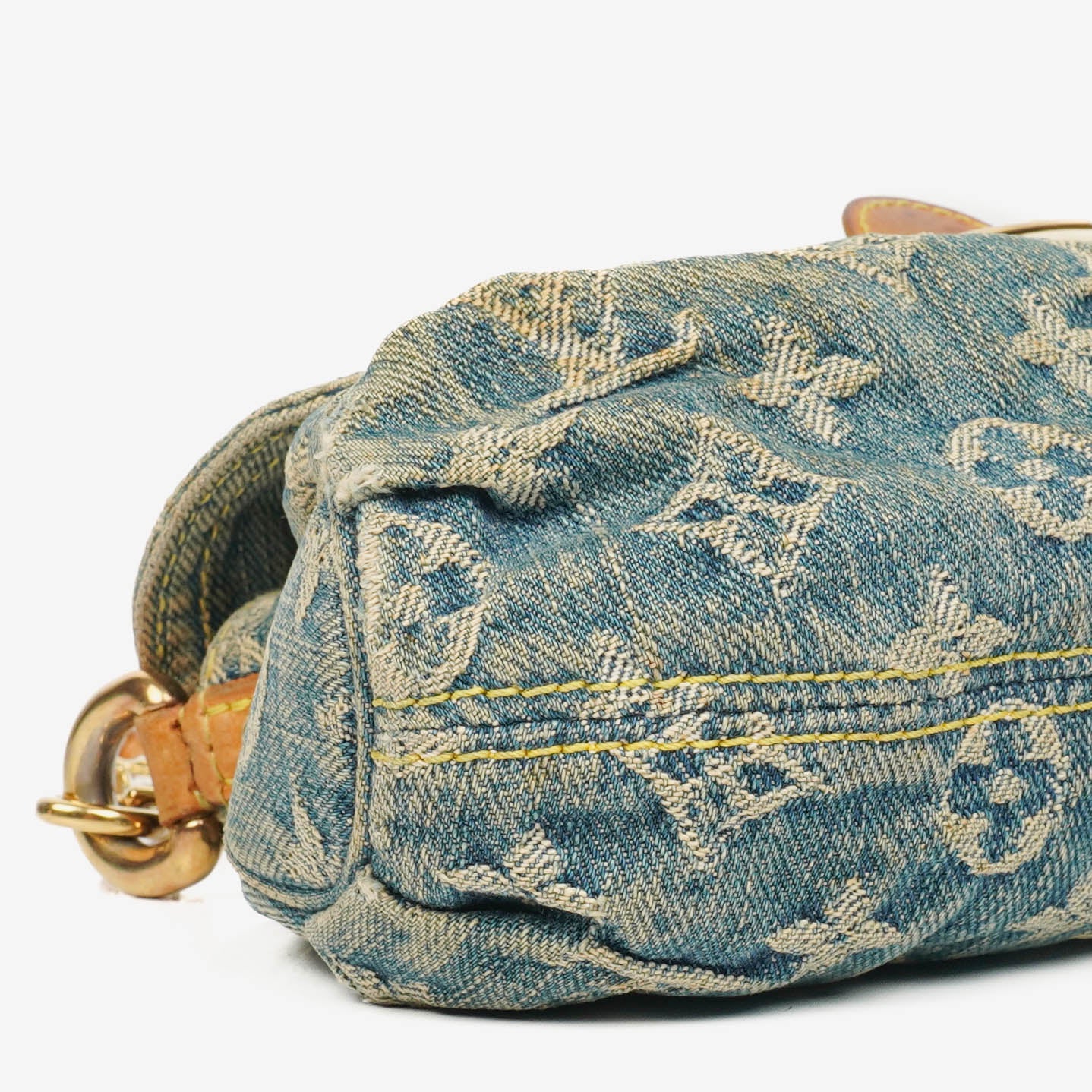 Louis Vuitton Blue Denim Mini Pleaty Monogram Bag