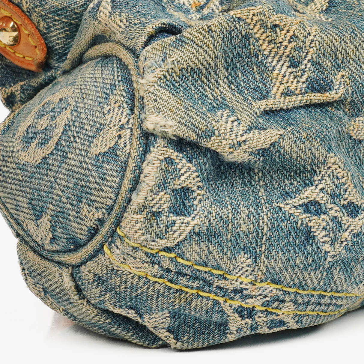 Louis Vuitton Blue Denim Mini Pleaty Monogram Bag