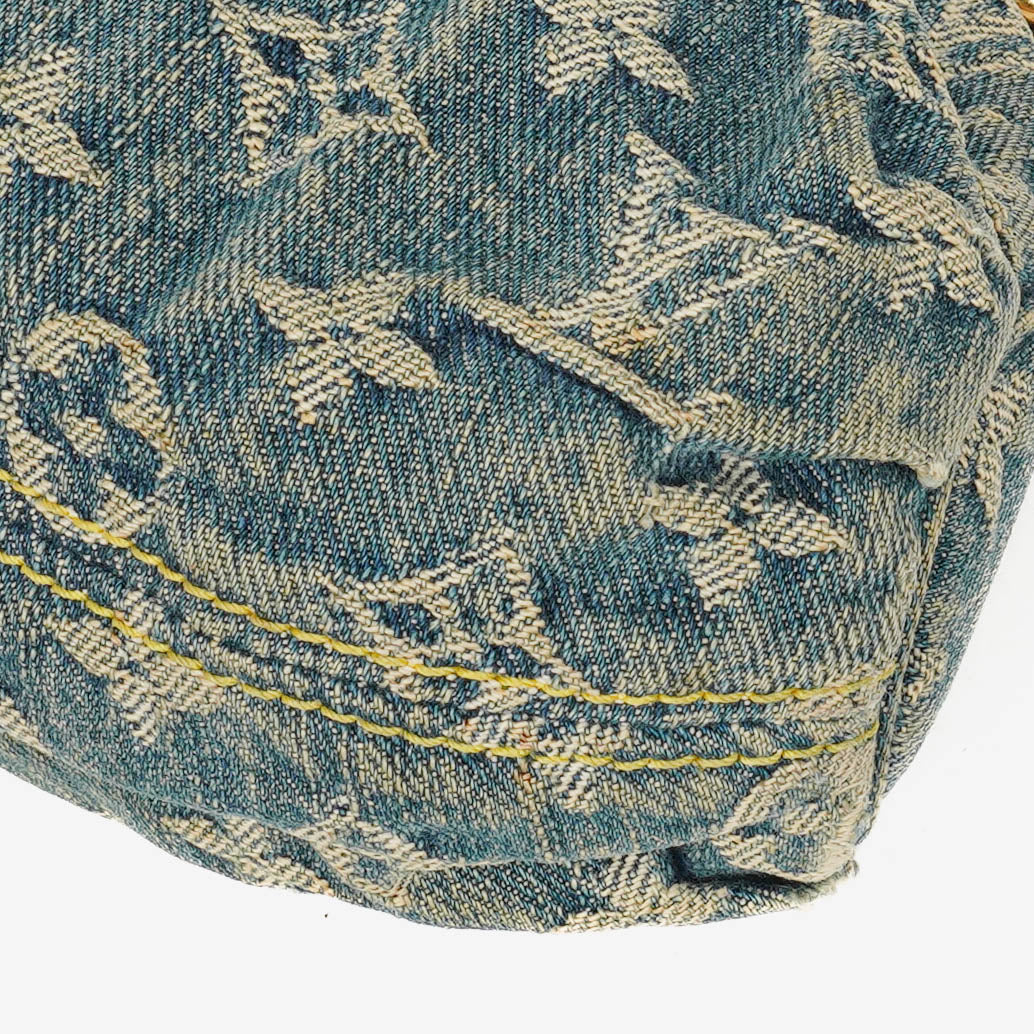 Louis Vuitton Blue Denim Mini Pleaty Monogram Bag