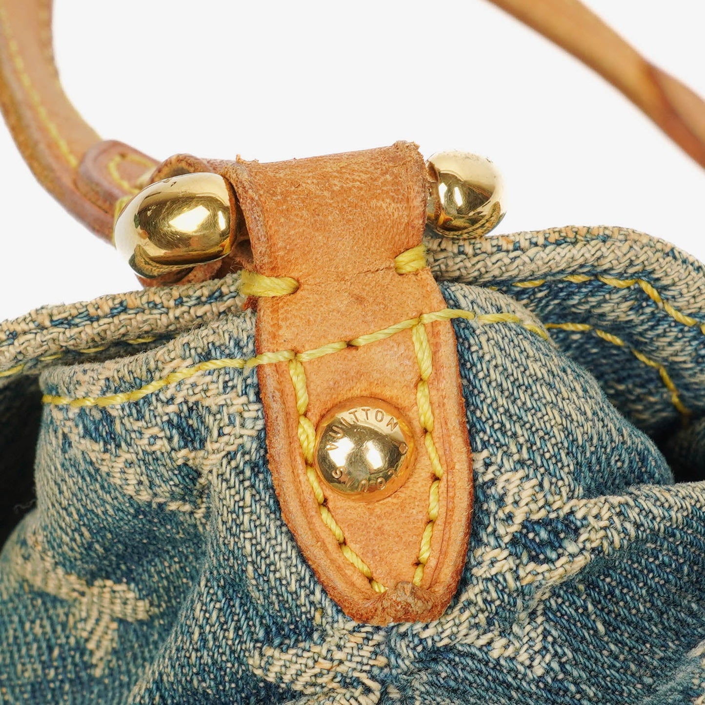 Louis Vuitton Blue Denim Mini Pleaty Monogram Bag