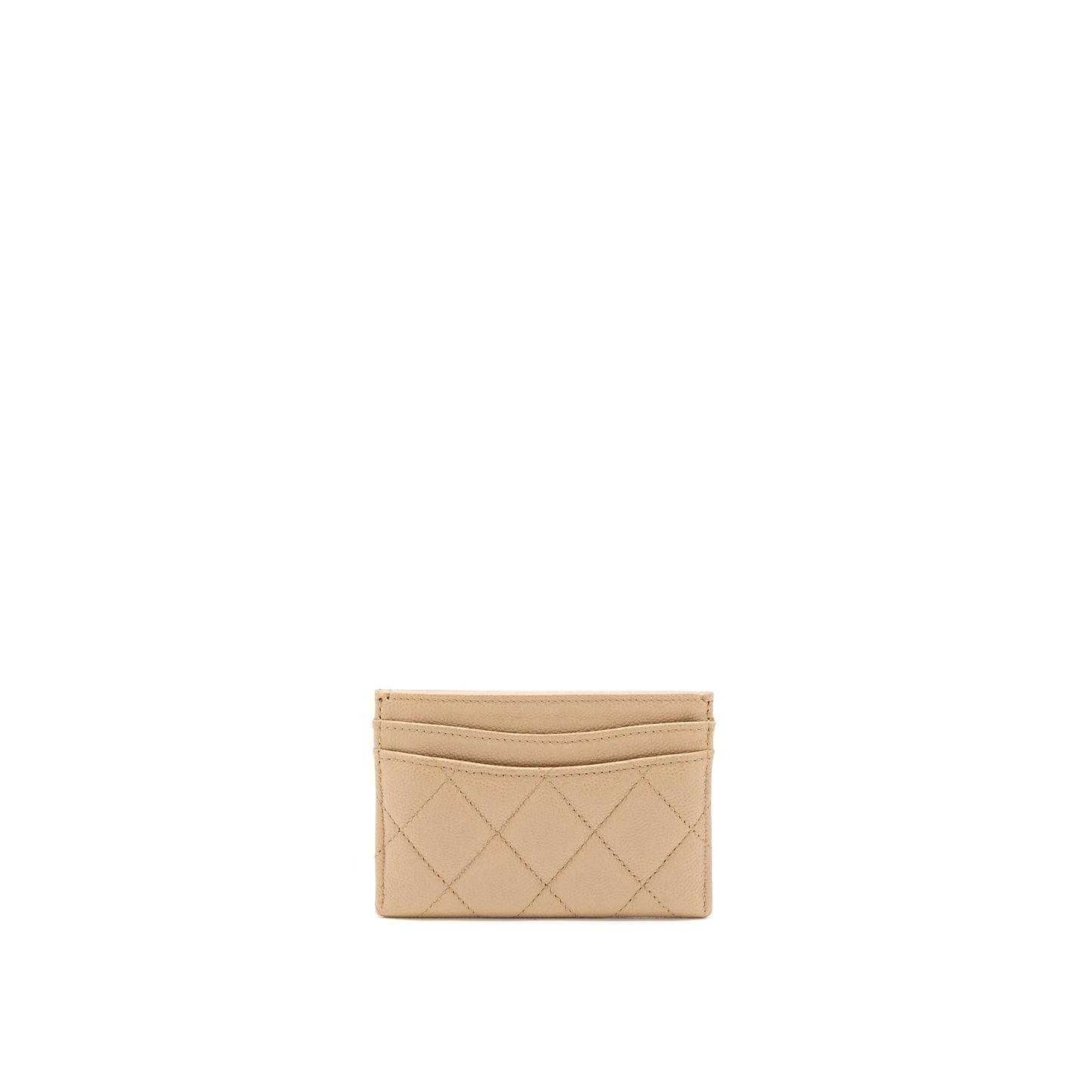Chanel Classic Card Holder Caviar Dark Beige