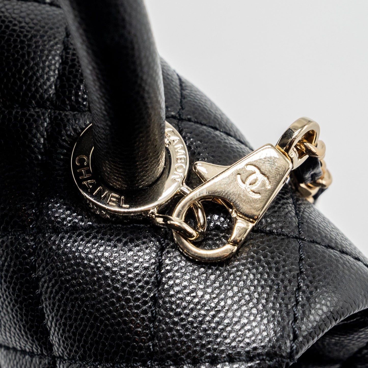 Chanel Small Coco Handle Caviar black L