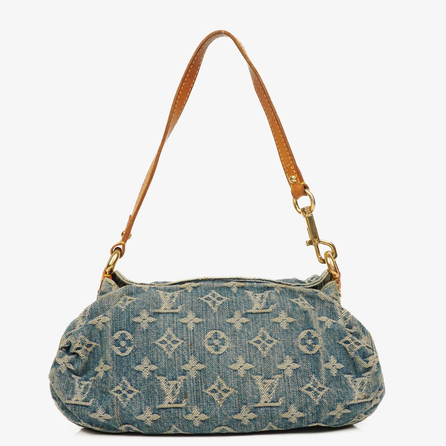 Louis Vuitton Blue Denim Mini Pleaty Monogram Bag