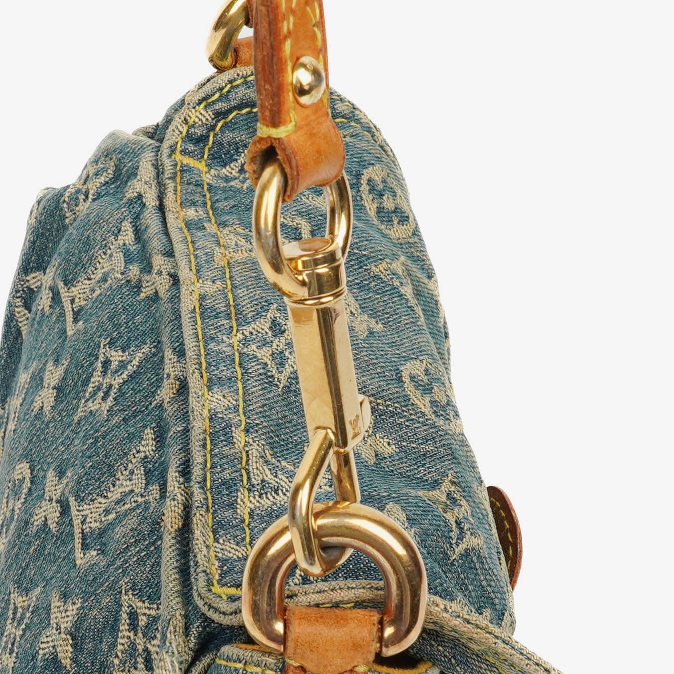 Louis Vuitton Blue Denim Mini Pleaty Monogram Bag