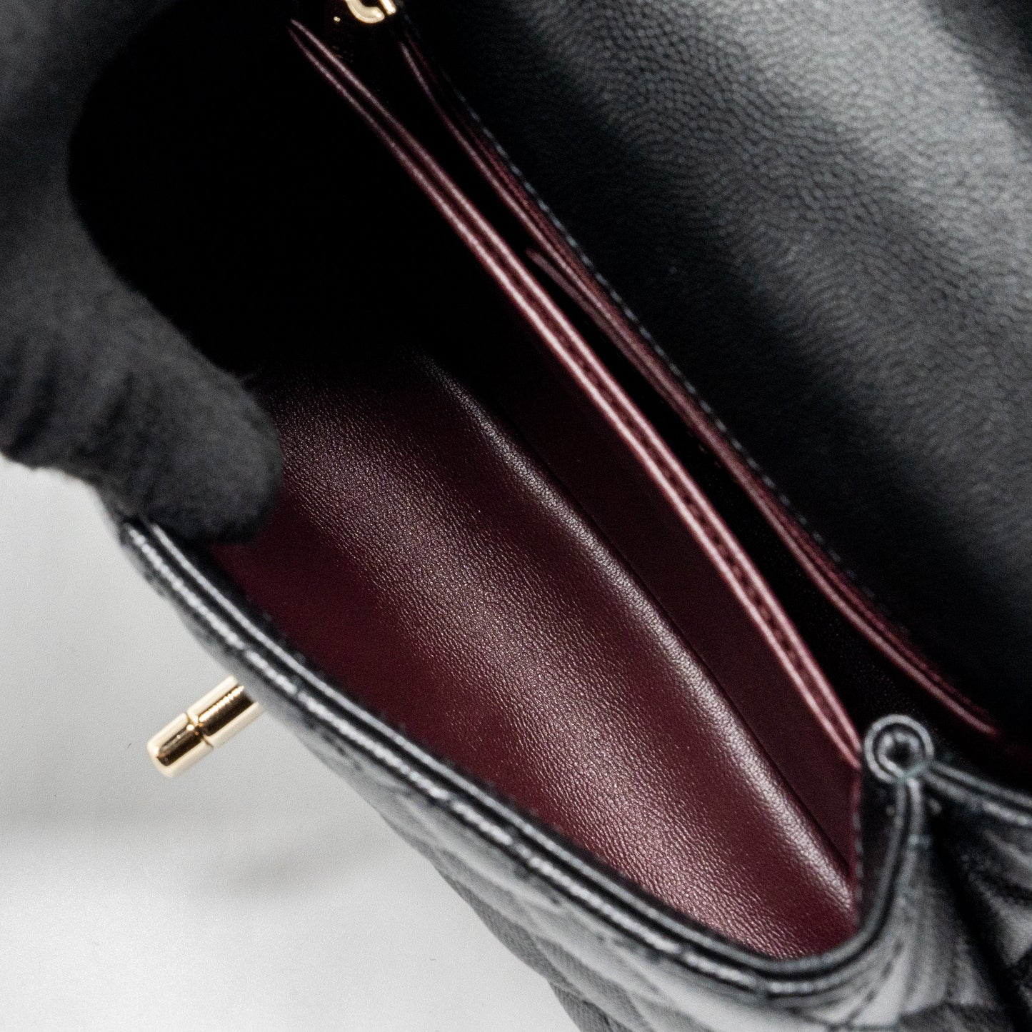 Chanel Small Coco Handle Caviar black L