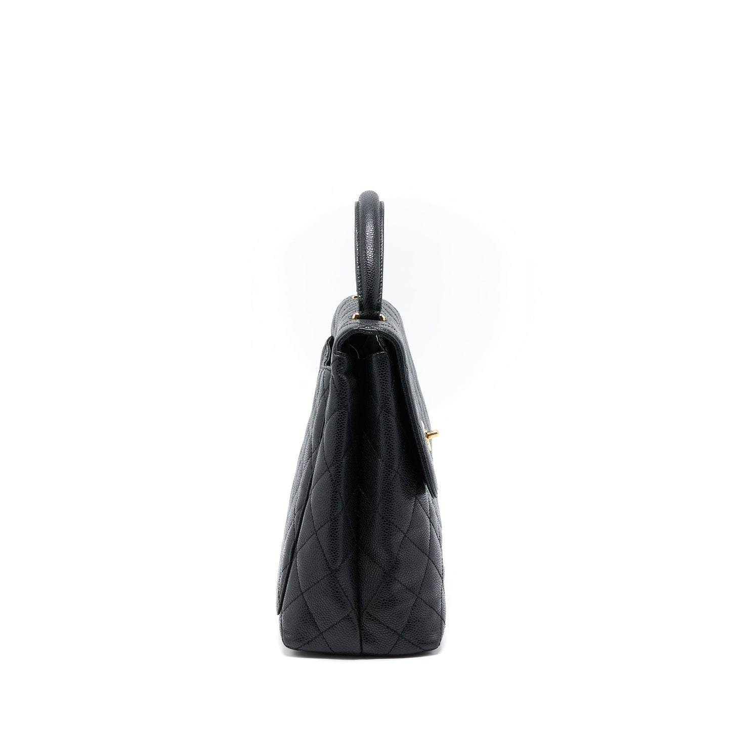 Chanel  Top Handle Flap Bag Caviar Black