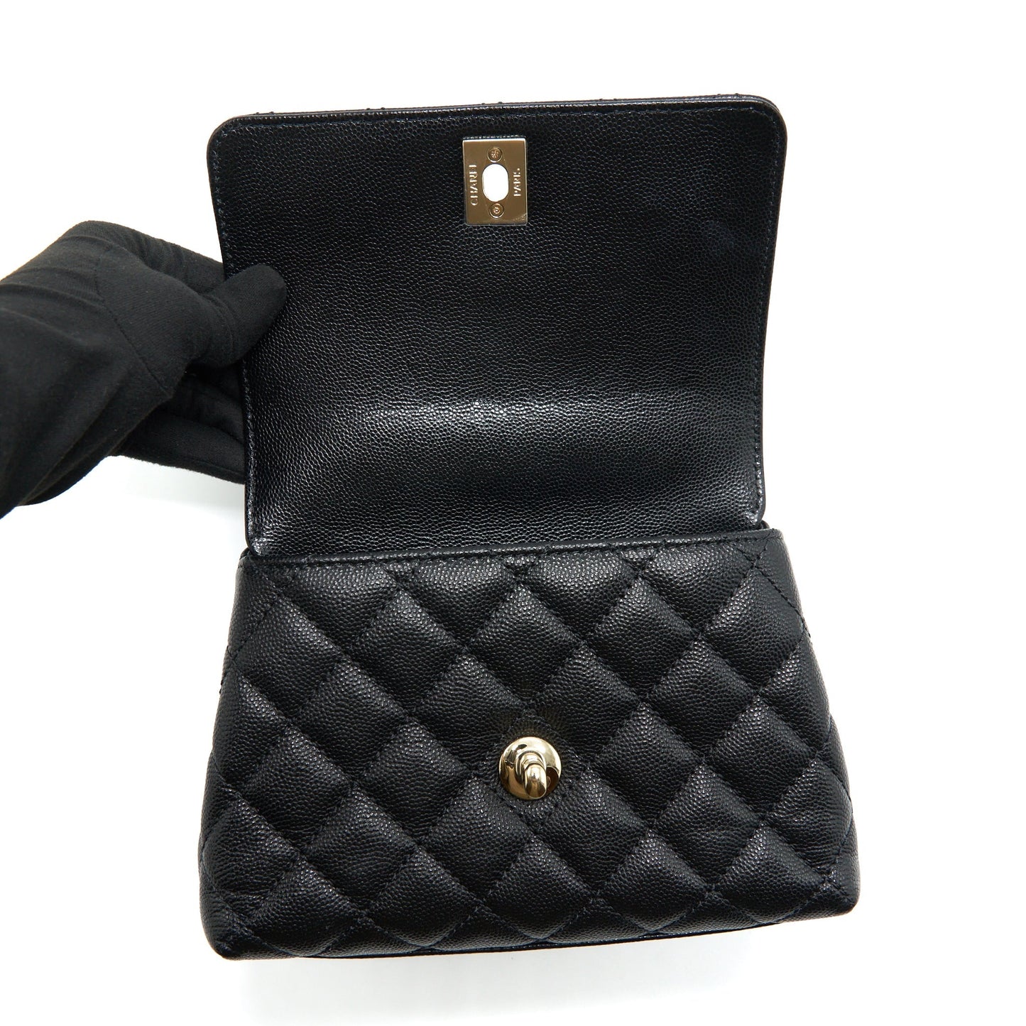 Chanel Mini Coco Handle 20cm Caviar Black L