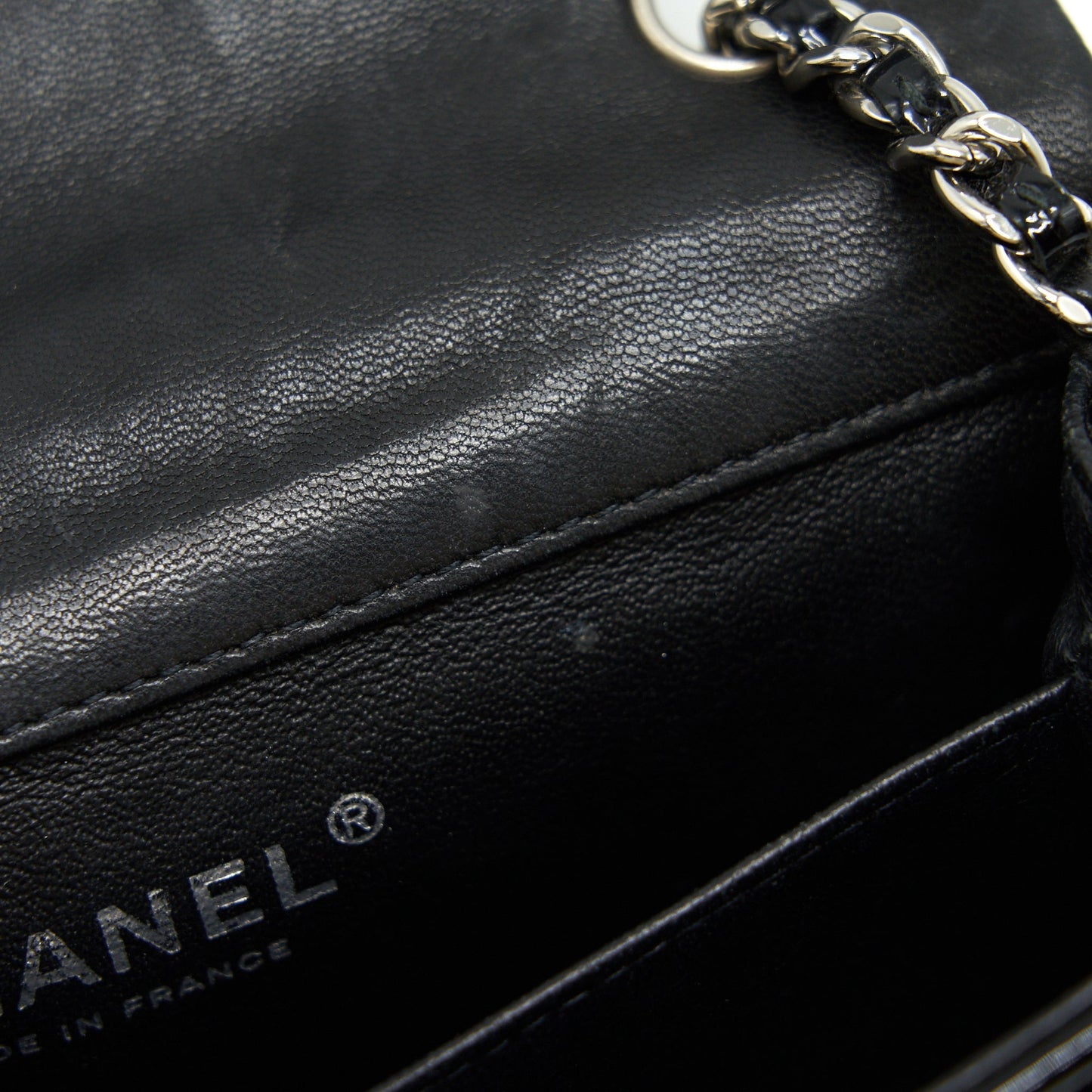 Chanel super mini Rectangular flap Bag Patent black