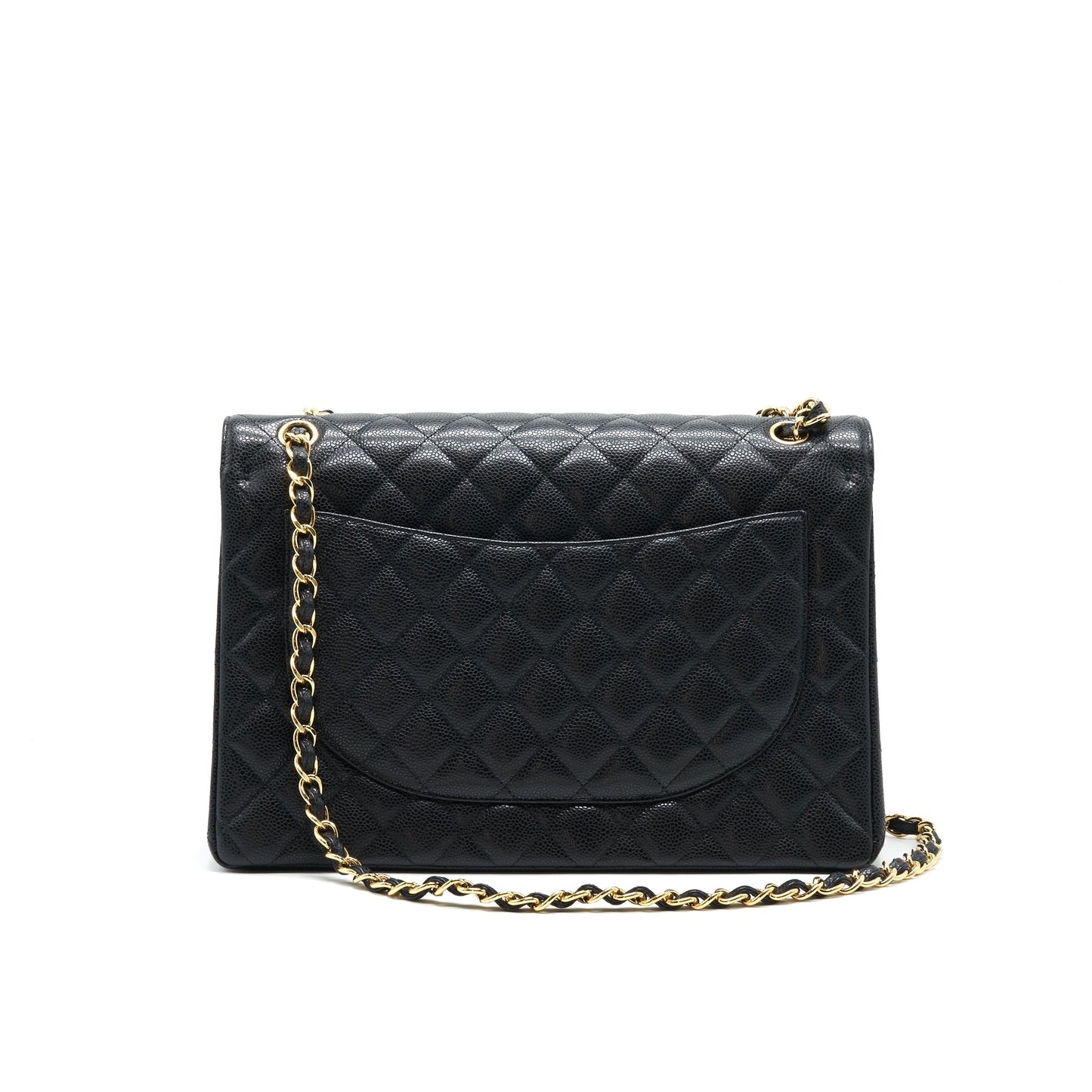 Chanel Maxi Classic double Flap Black Caviar GHW Shoulder Bag