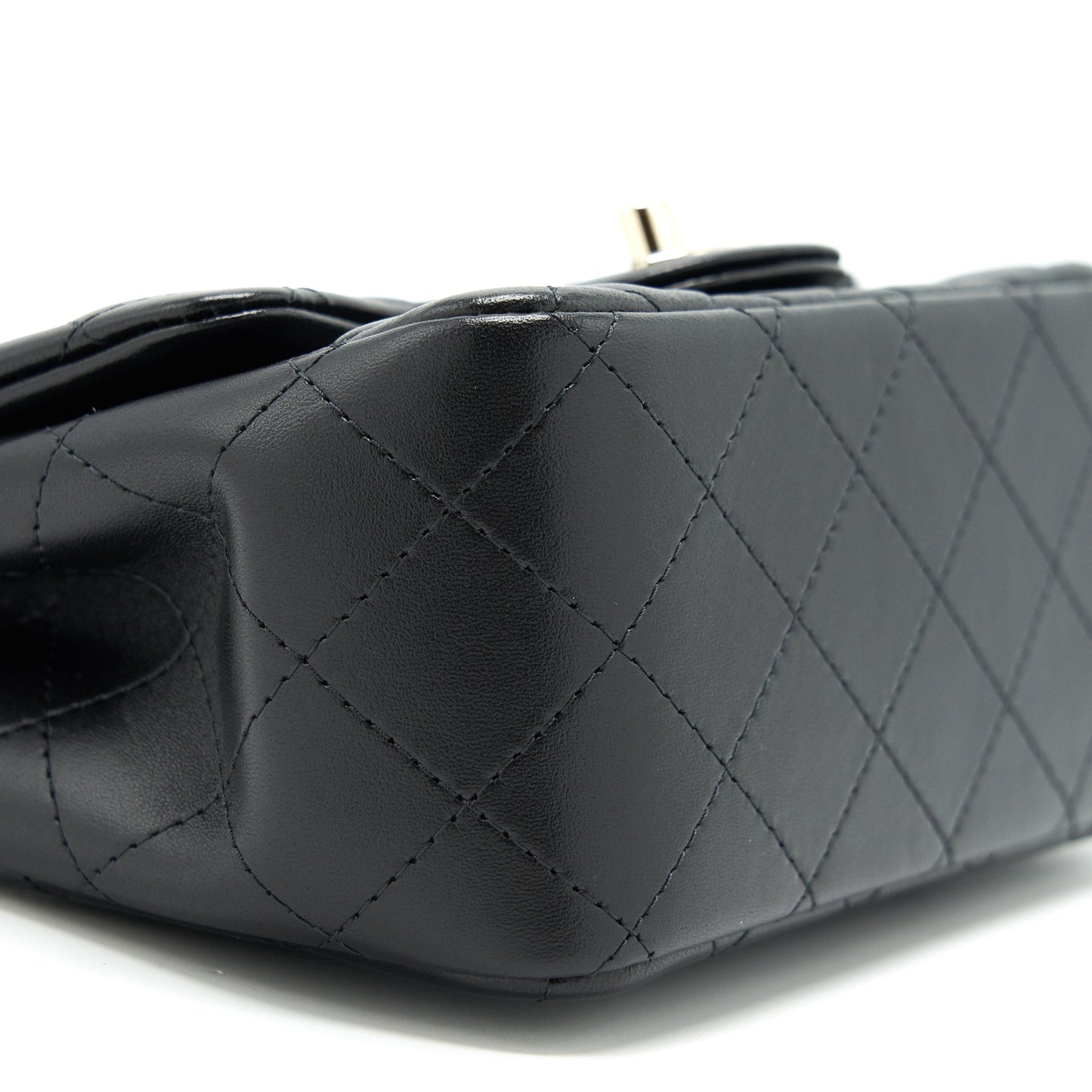 Chanel 22C Mini Square Flap Bag Lambskin Black L