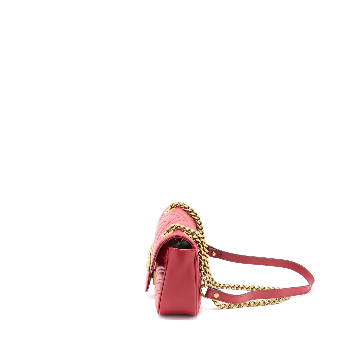 Gucci Mini GG Marmont Bag Calfskin Red Brushed