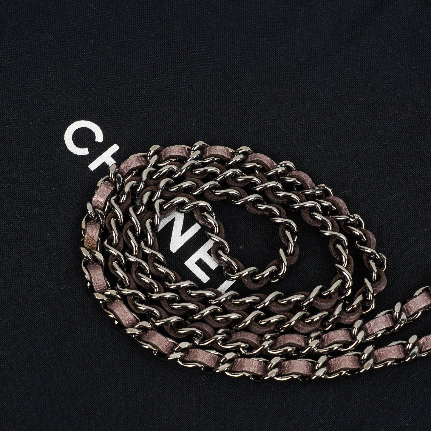 Chanel 2.55 Reissue Wallet on Chain WOC in Purple Quilted Aged Metallic Calfskin