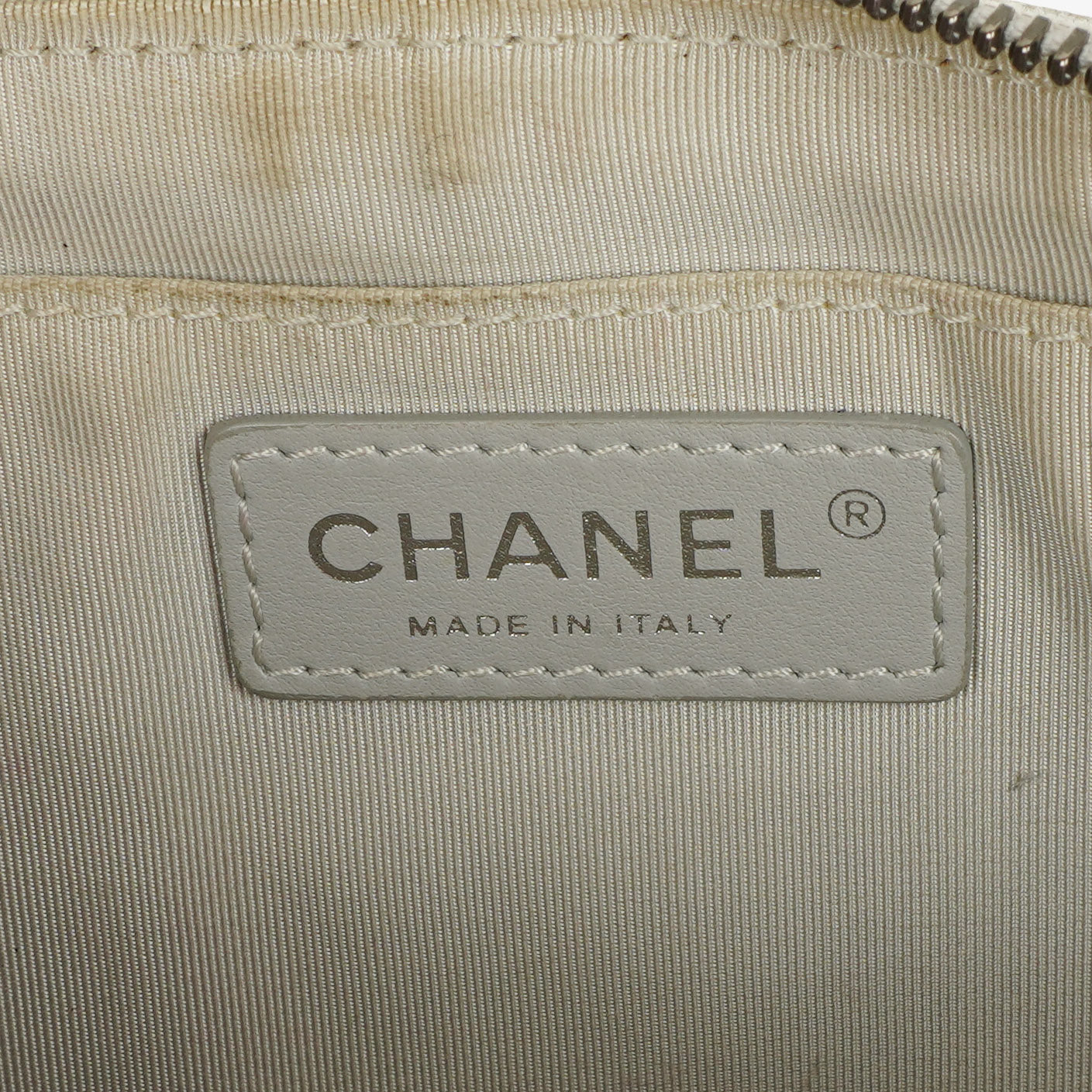 Chanel Silver Metallic Grained Calfskin Casual Rock Waist Bag