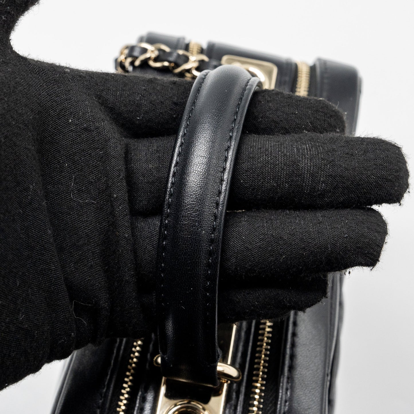 Chanel trendy cc top handle vanity bag lambskin black