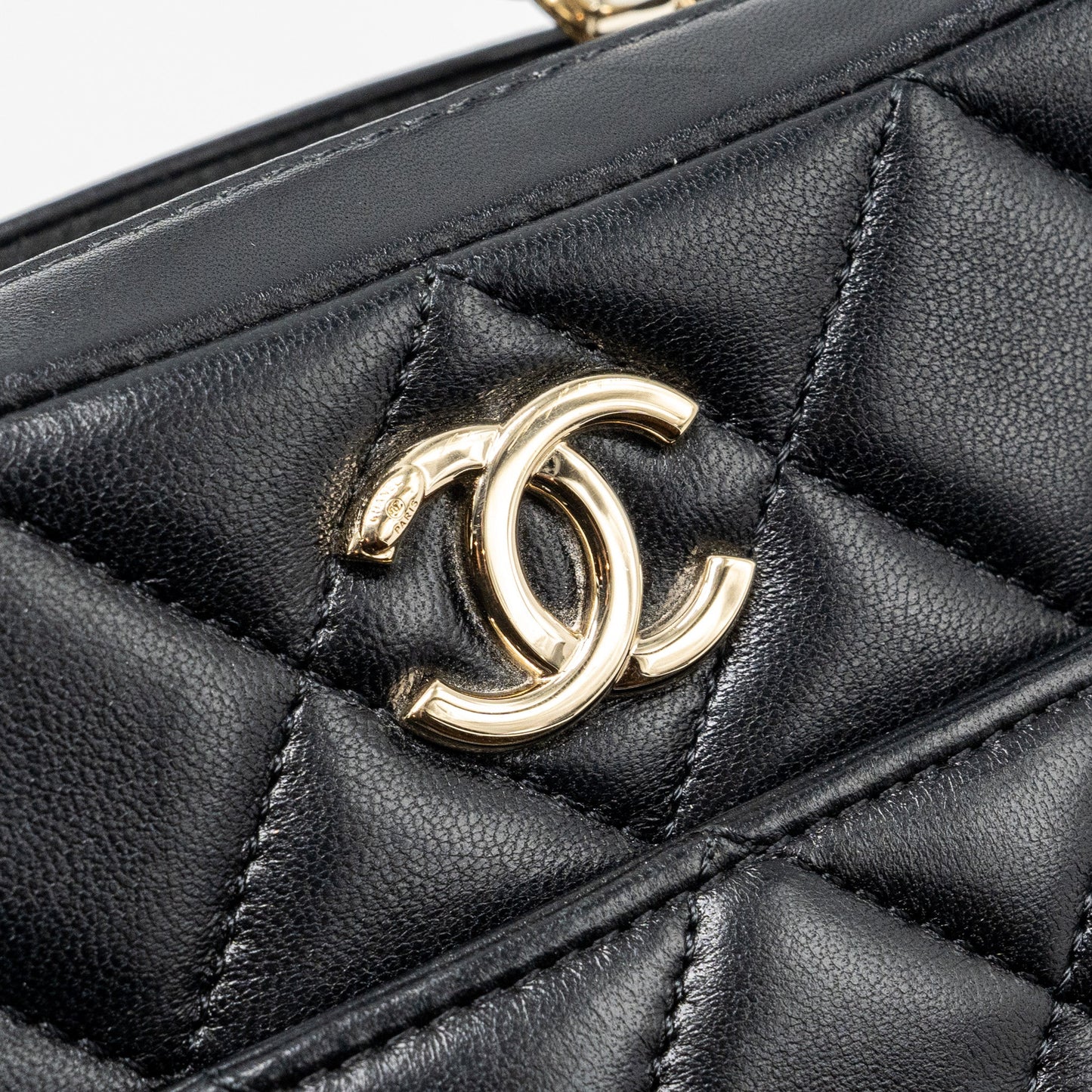 Chanel trendy cc top handle vanity bag lambskin black