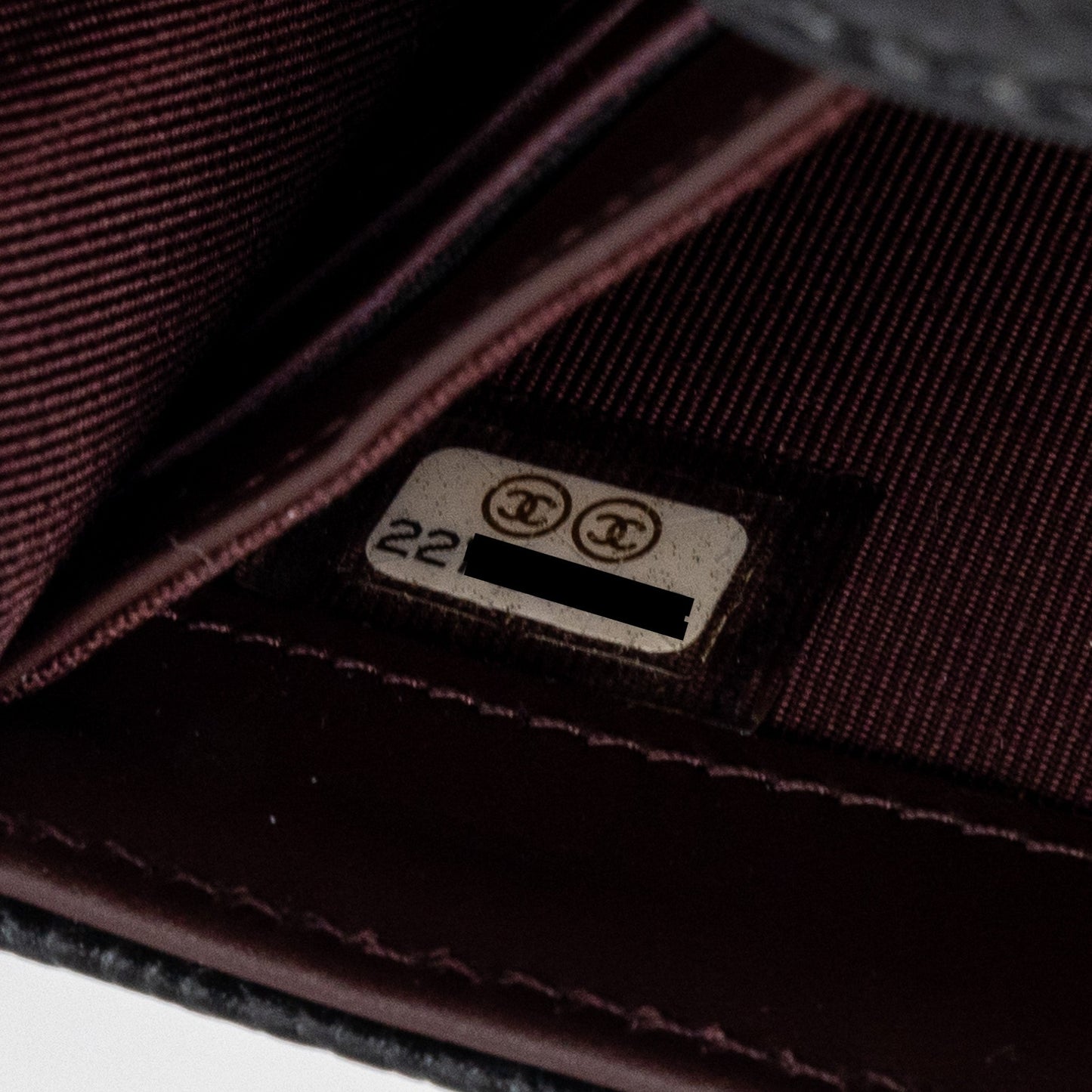 Chanel Classic flap wallet grained calfskin Black