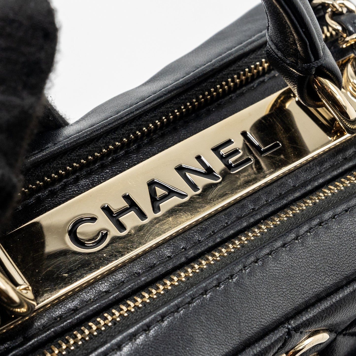 Chanel trendy cc top handle vanity bag lambskin black