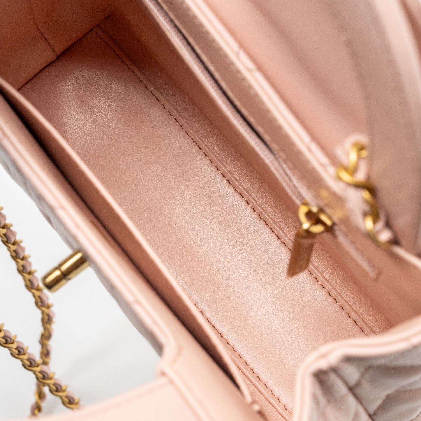 Chanel 23k mini shopping tote / kelly bag calfskin pink  (Microchip)