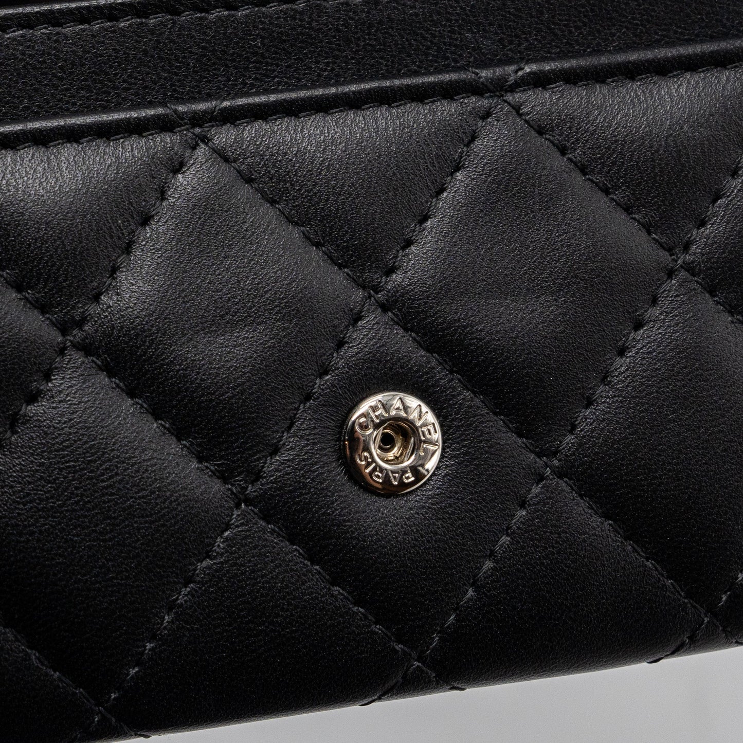 Chanel Classic flap card holder lambskin Black