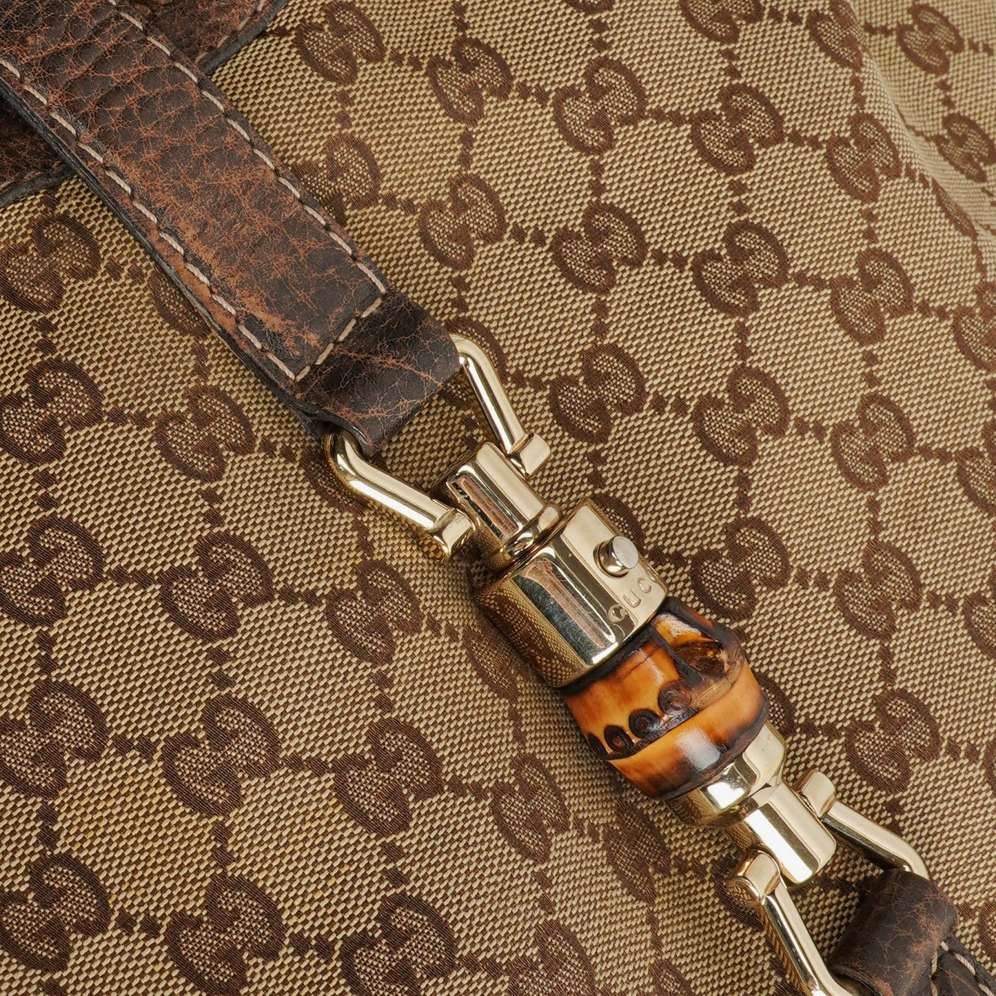 Gucci Brown GG Canvas New Jackie Hobo Bag