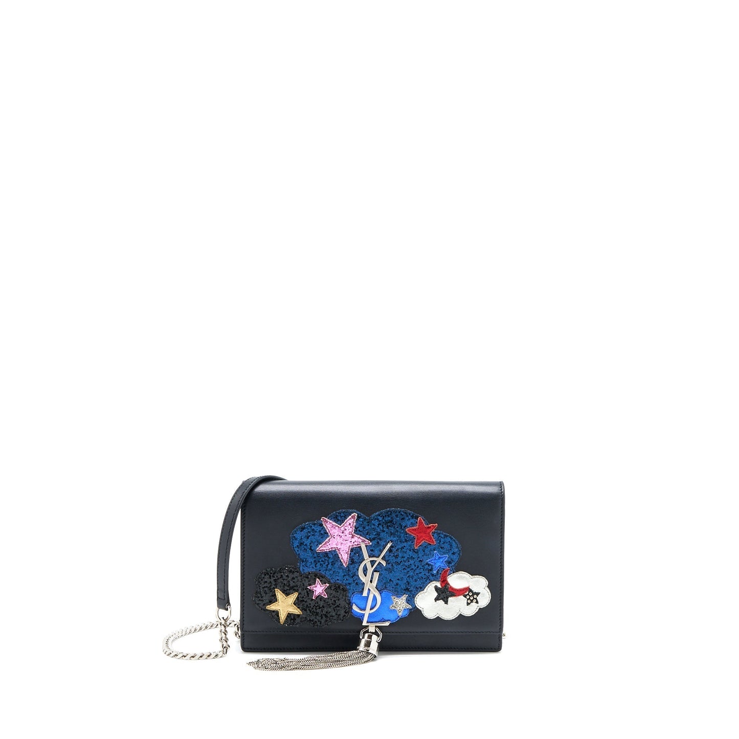 Saint Laurent/ Kate Small Chain Wallet With Tassel Black/Multicolour Limited Edition