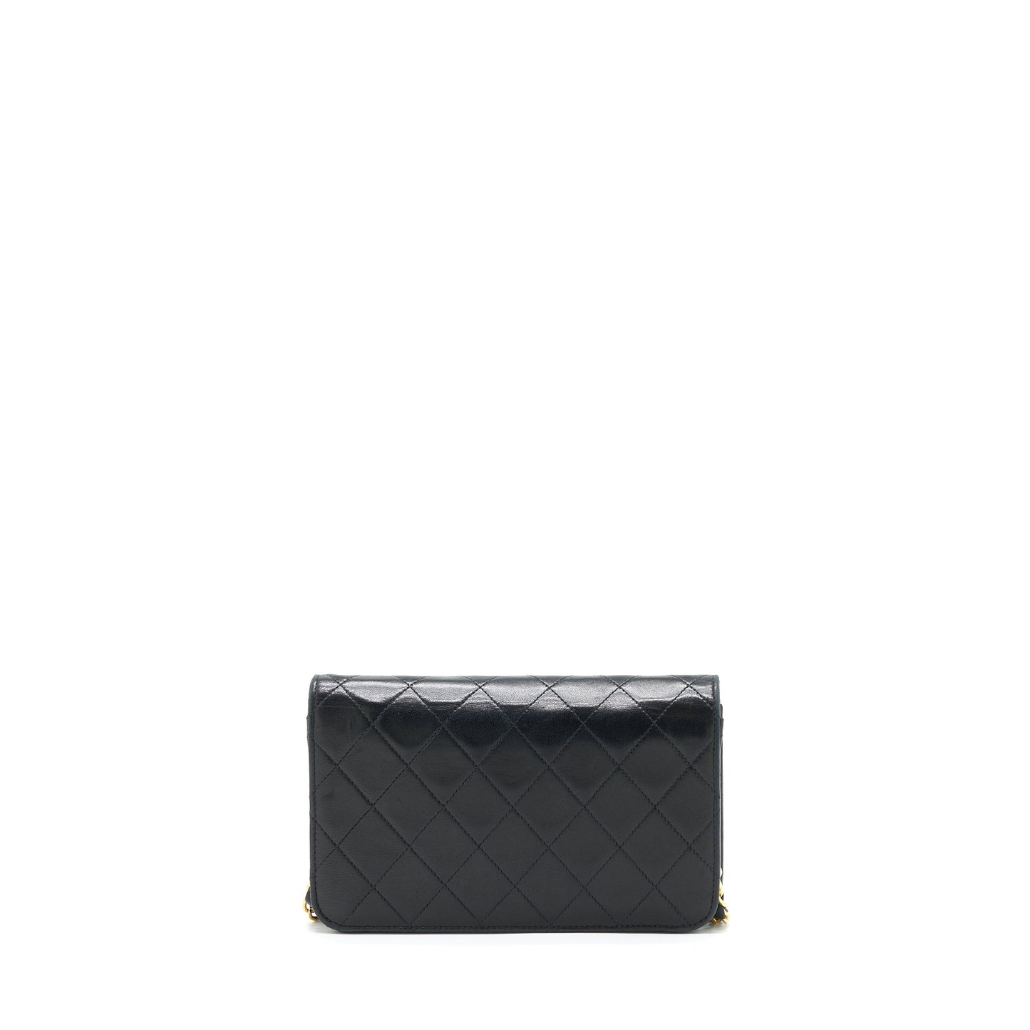 Chanel  Quilted Flap Chain Wallet Black