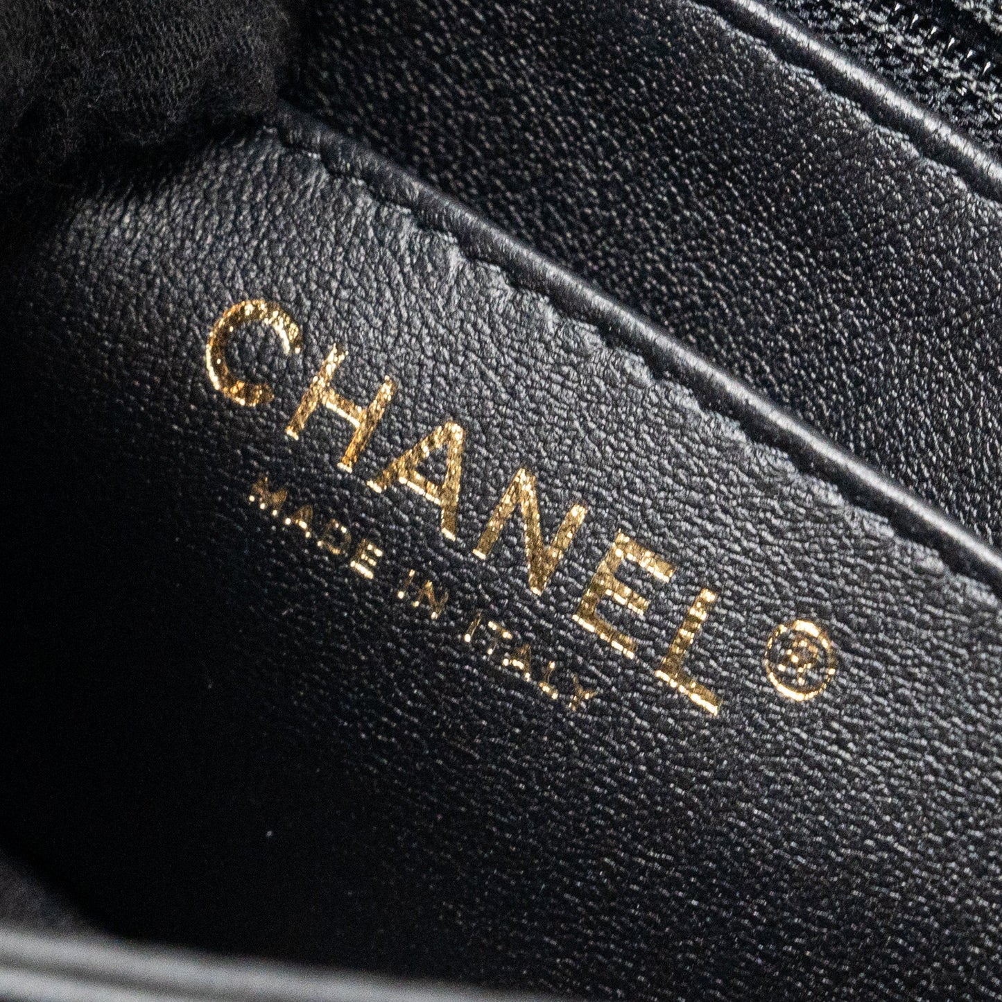 Chanel Mini Square Flap Bag Lambskin Black  (Microchip)