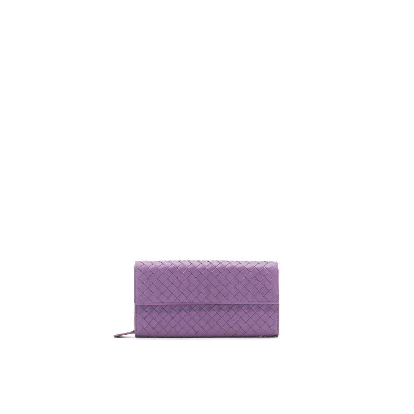 Bottega Veneta Leather Small Compact And Long Wallet in Purple Sell in a set