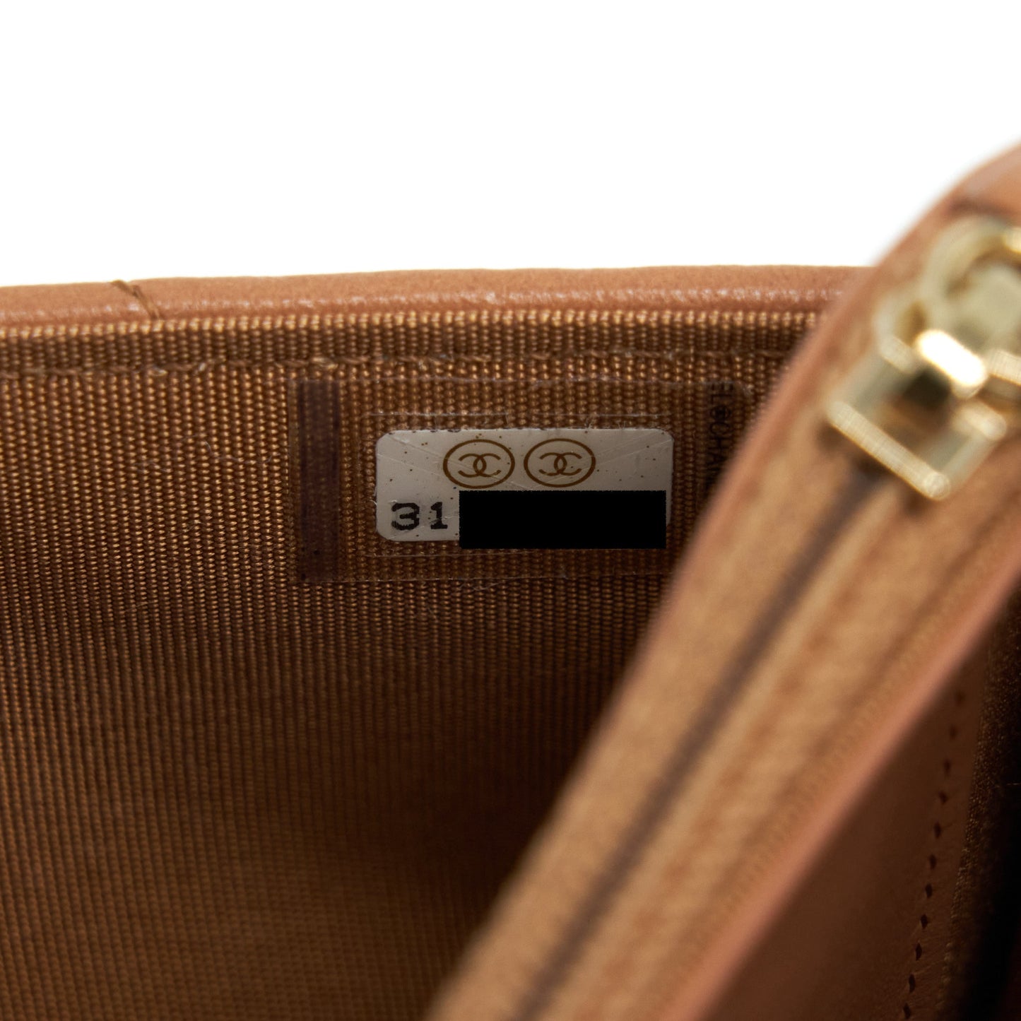 Chanel 19 Wallet On Chain Lambskin Dark Beige