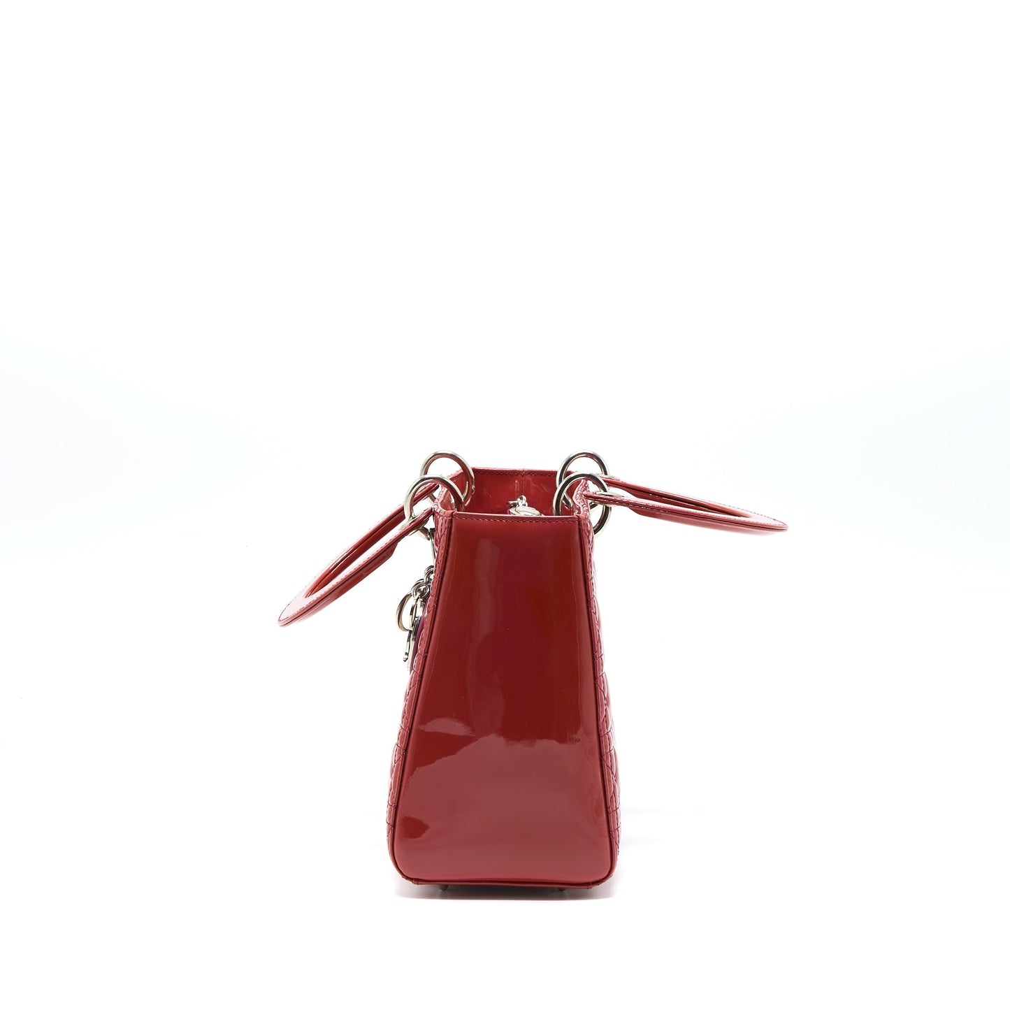 Dior Medium Lady Dior Patent Orange