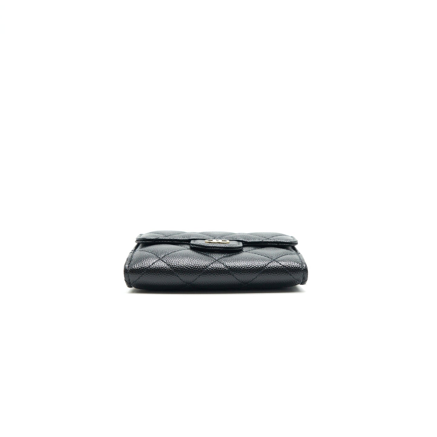 Chanel Classic Card Holder with Chain black L Serial 30