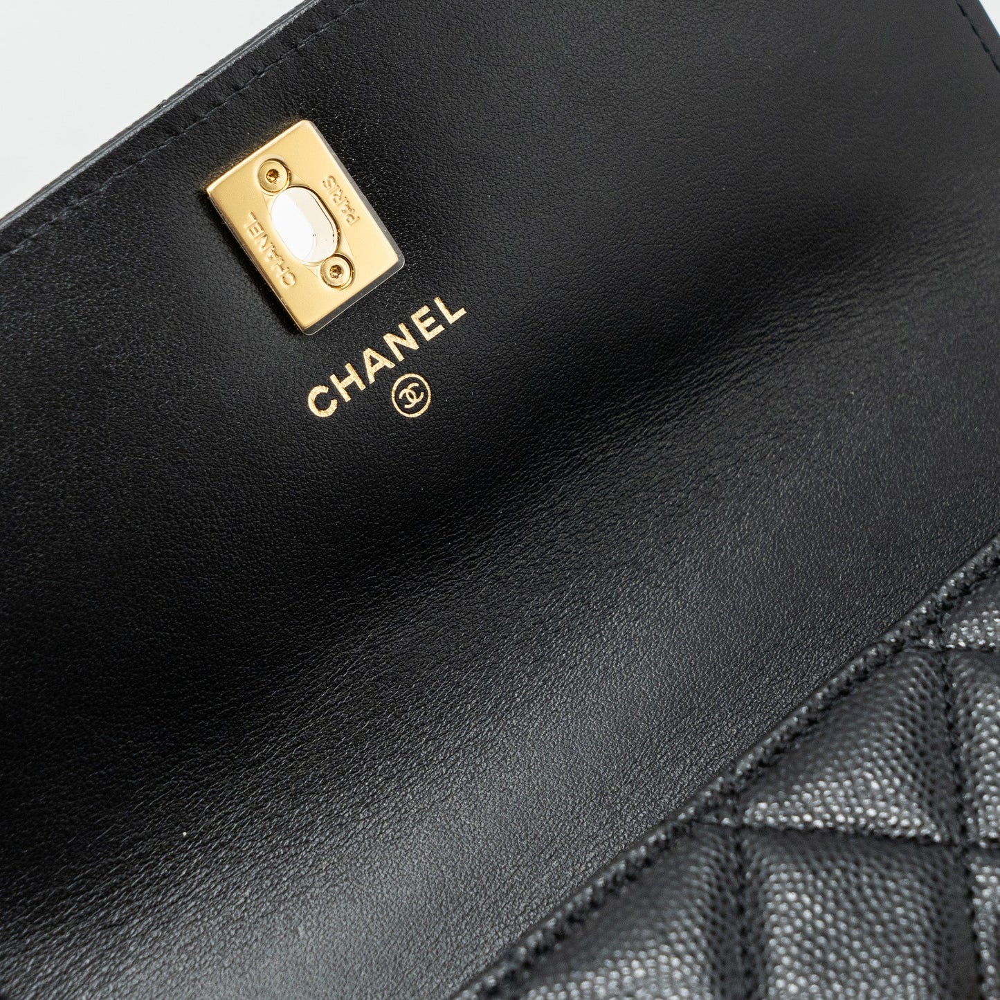 Chanel 23s Wallet On Chain with bag Charm Caviar Black (Microchip)