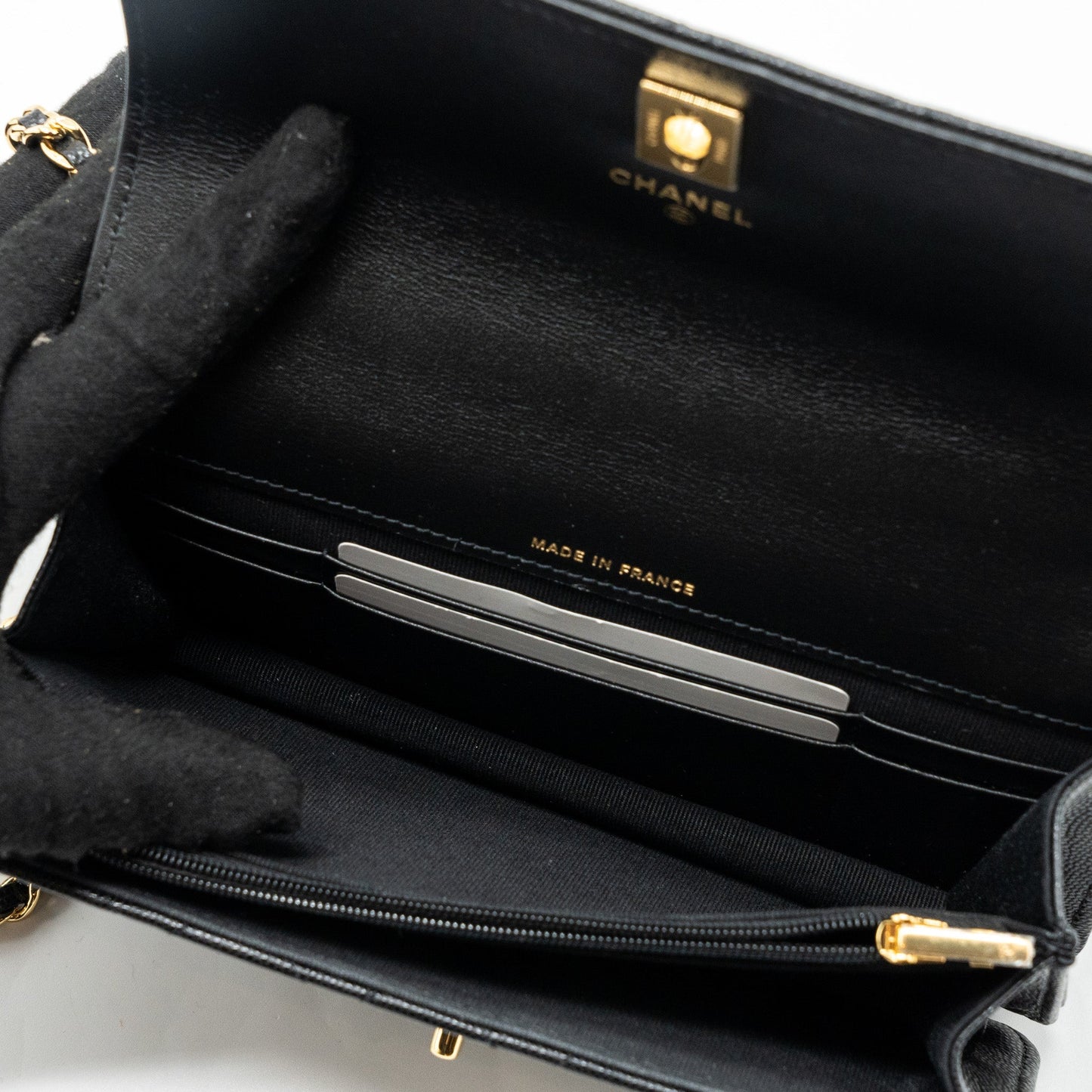 Chanel 23s Wallet On Chain with bag Charm Caviar Black (Microchip)