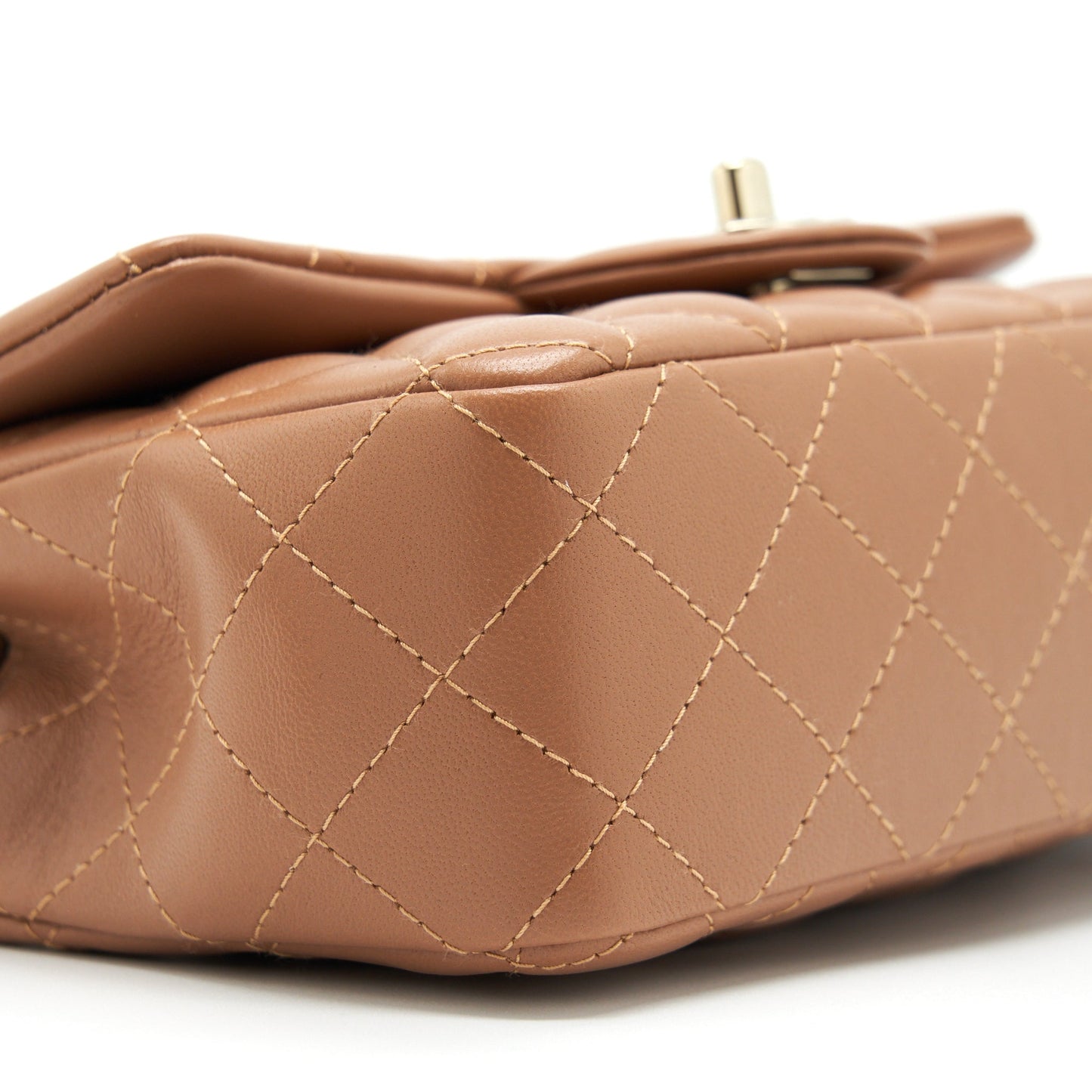 Chanel 22s Mini Rectangular Bag Lambskin Caramel L